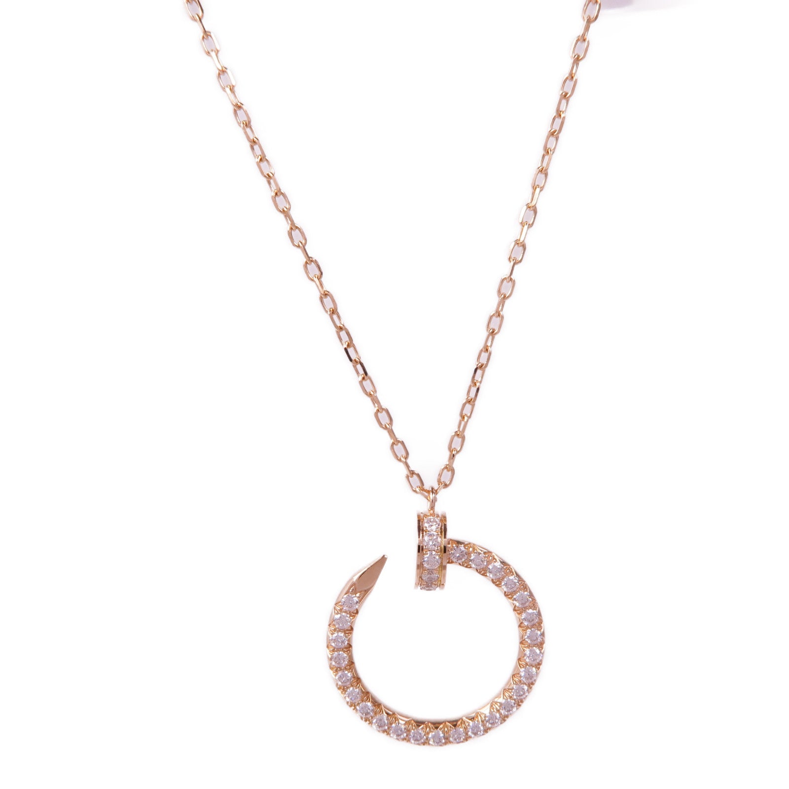 CARTIER 18K玫瑰金Juste Un Clou Brac鑽石項鍊