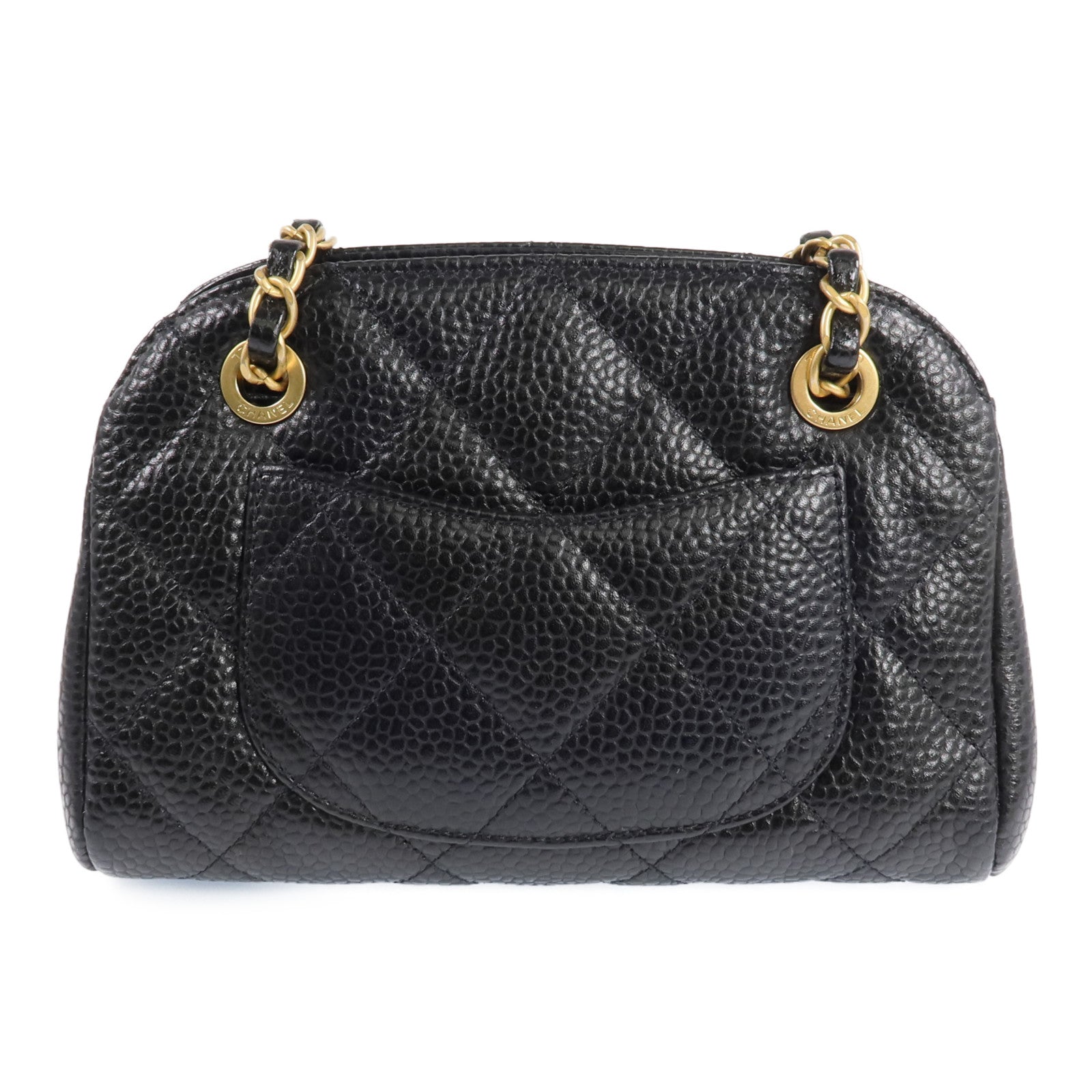 CHANEL 牛皮皮革Bowling Bag金扣肩背袋