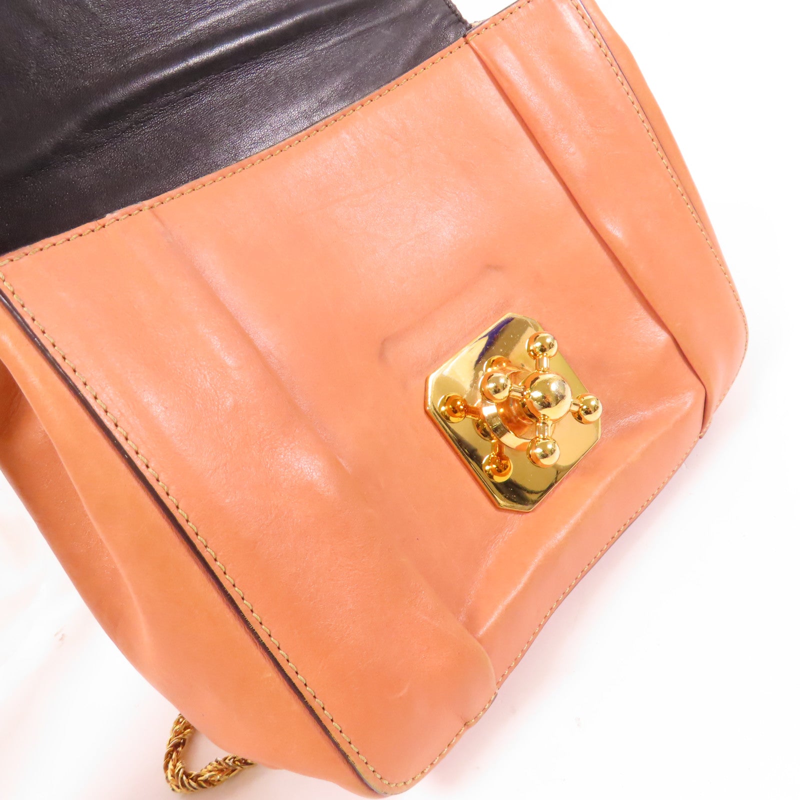Chloe 牛皮皮革Shoulder Bag金扣肩背袋