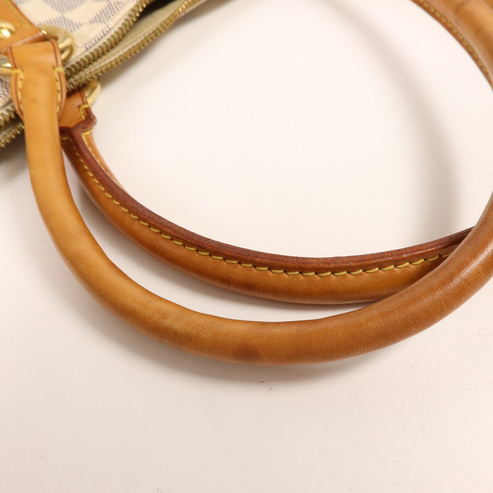 LOUIS VUITTON Damier Azur Saleya MM金扣手挽袋