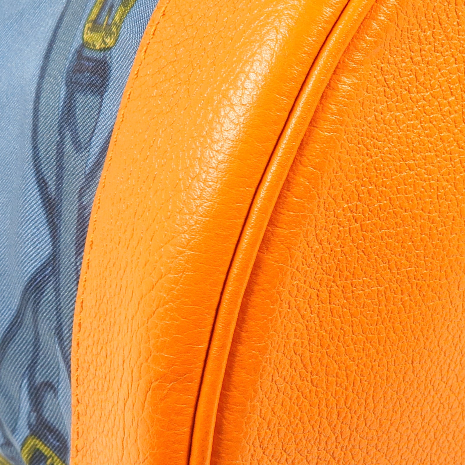 HERMES 絲質/牛皮皮革Soie Cool Backpack銀扣背包