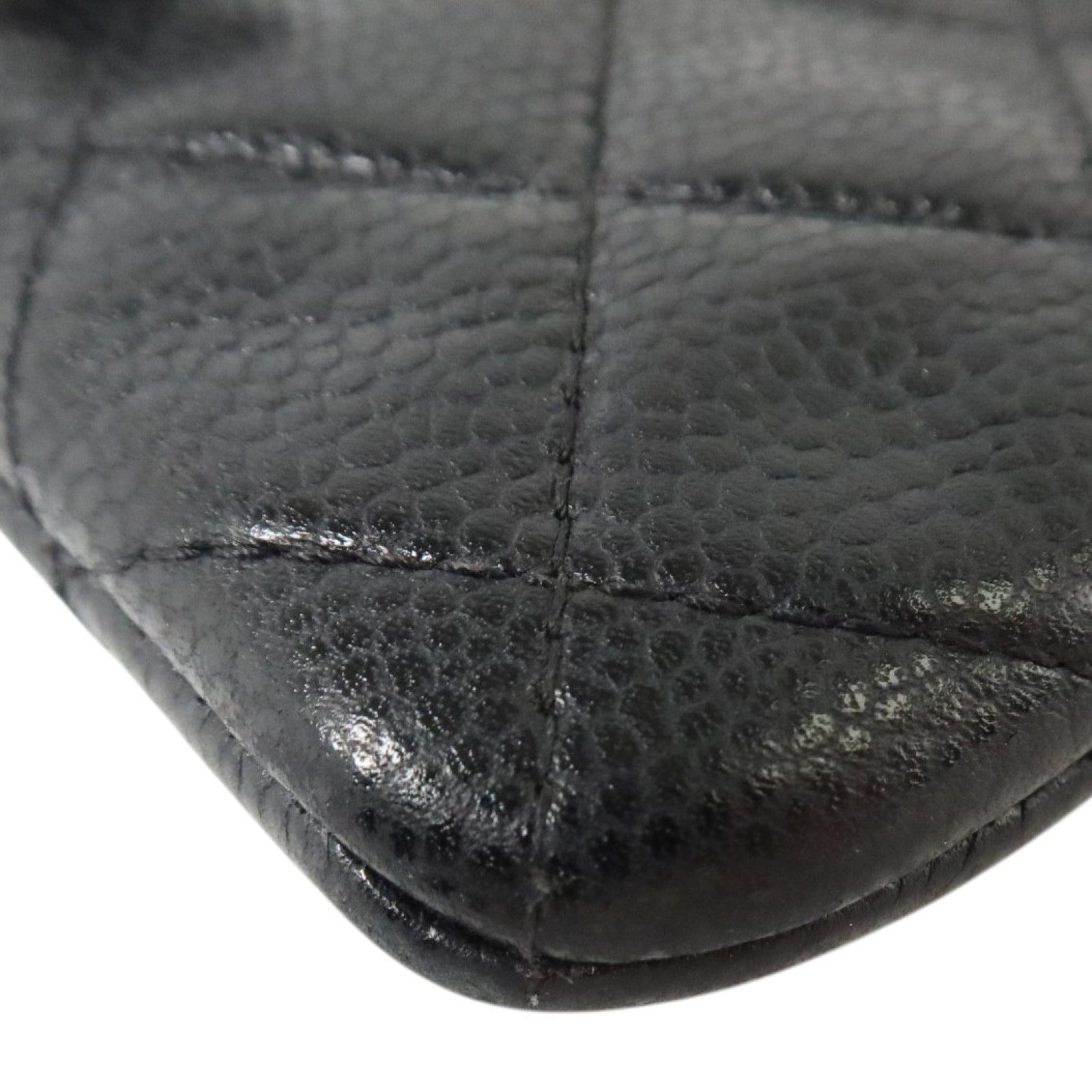CHANEL 牛皮皮革Classic Mini Zipped Pouch銀扣手拿包