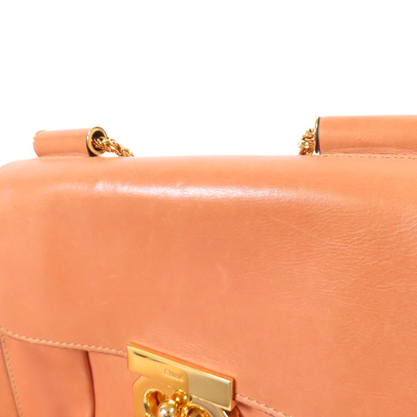 Chloe 牛皮皮革Shoulder Bag金扣肩背袋