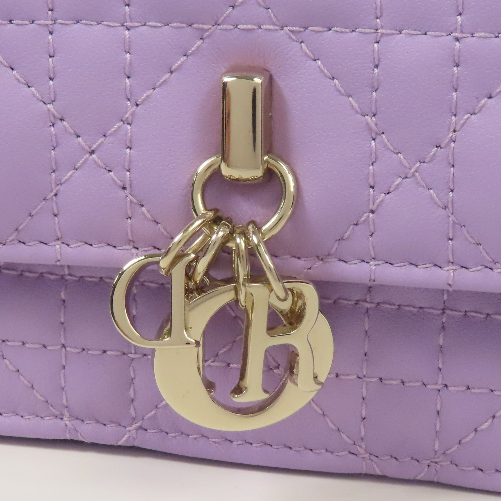 Dior 羊皮皮革My Dior Mini Bag金扣鏈帶手挽肩背兩用袋