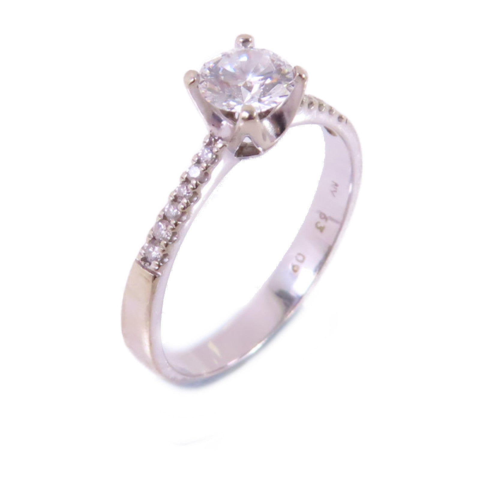 JEWELRY 18K白金/0.63ct鑽石Diamond Ring戒指US#8.25