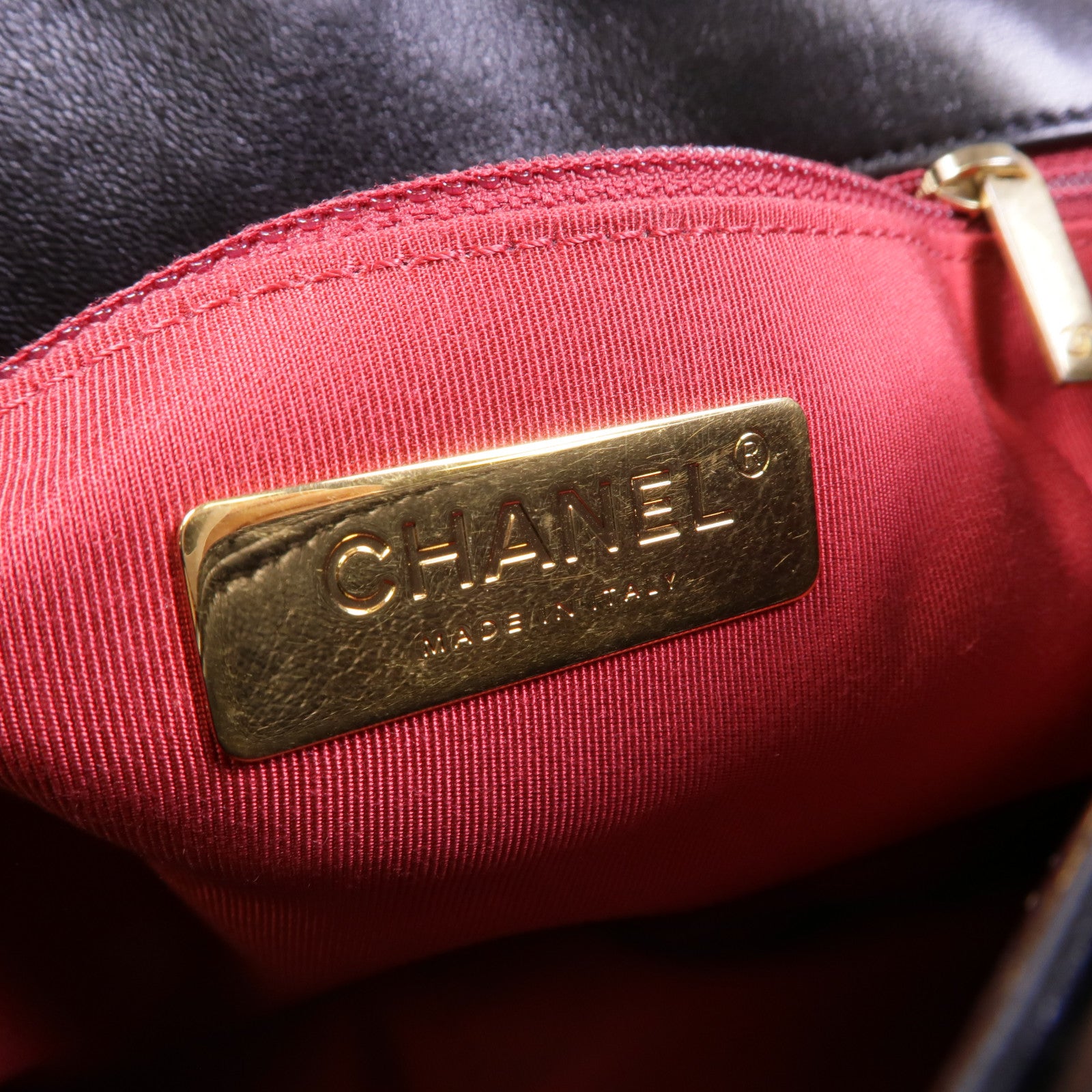 CHANEL 羊皮皮革Chanel 19金扣/銀扣手挽肩背兩用袋