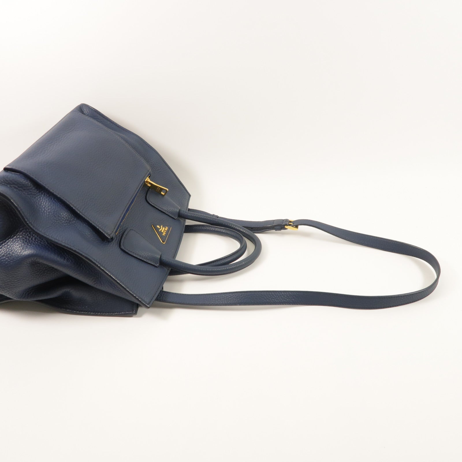 PRADA 牛皮皮革2 Way Shoulder金扣手挽肩背兩用袋