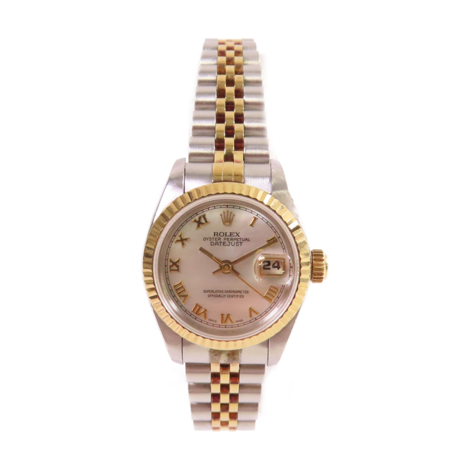 ROLEX Lady Datejust Watch不鏽鋼/18K黃金自動機芯手錶貝殼色