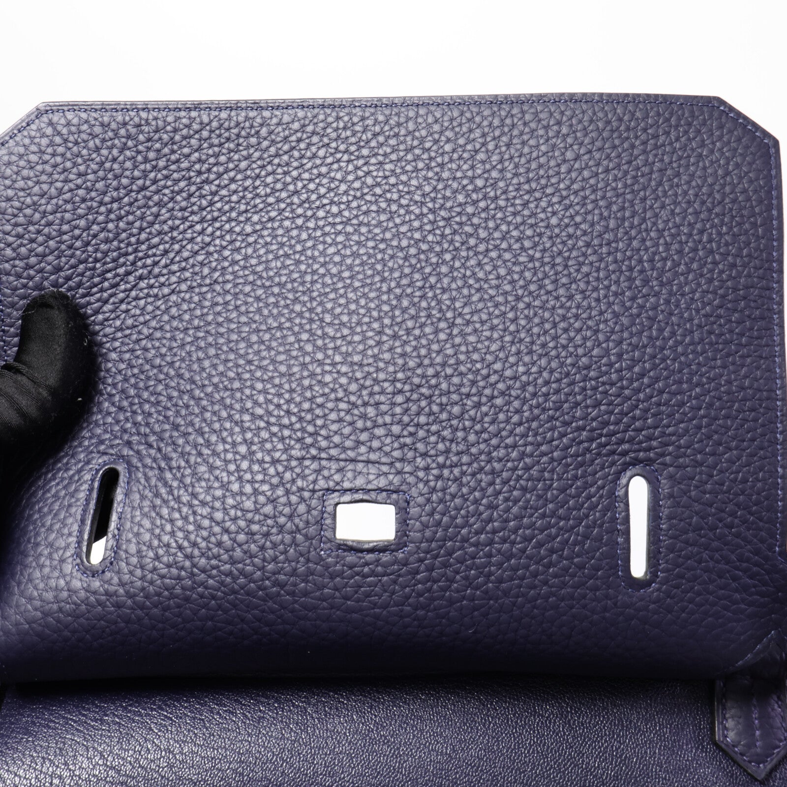 HERMES Clemence皮革Jypsiere 28肩背袋Blue Nuit