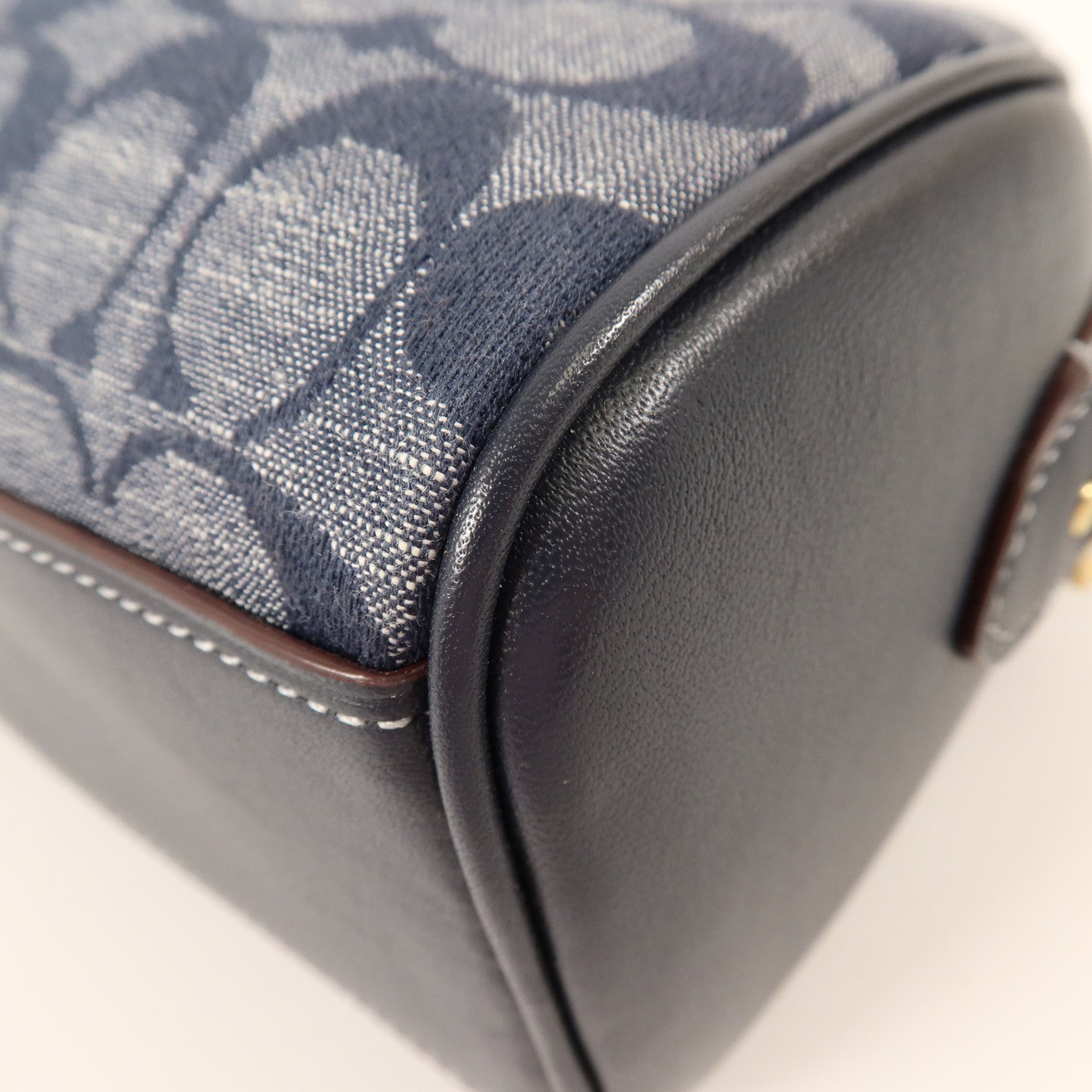 COACH 牛仔佈2Way Shoulder Bag金扣手挽肩背兩用袋