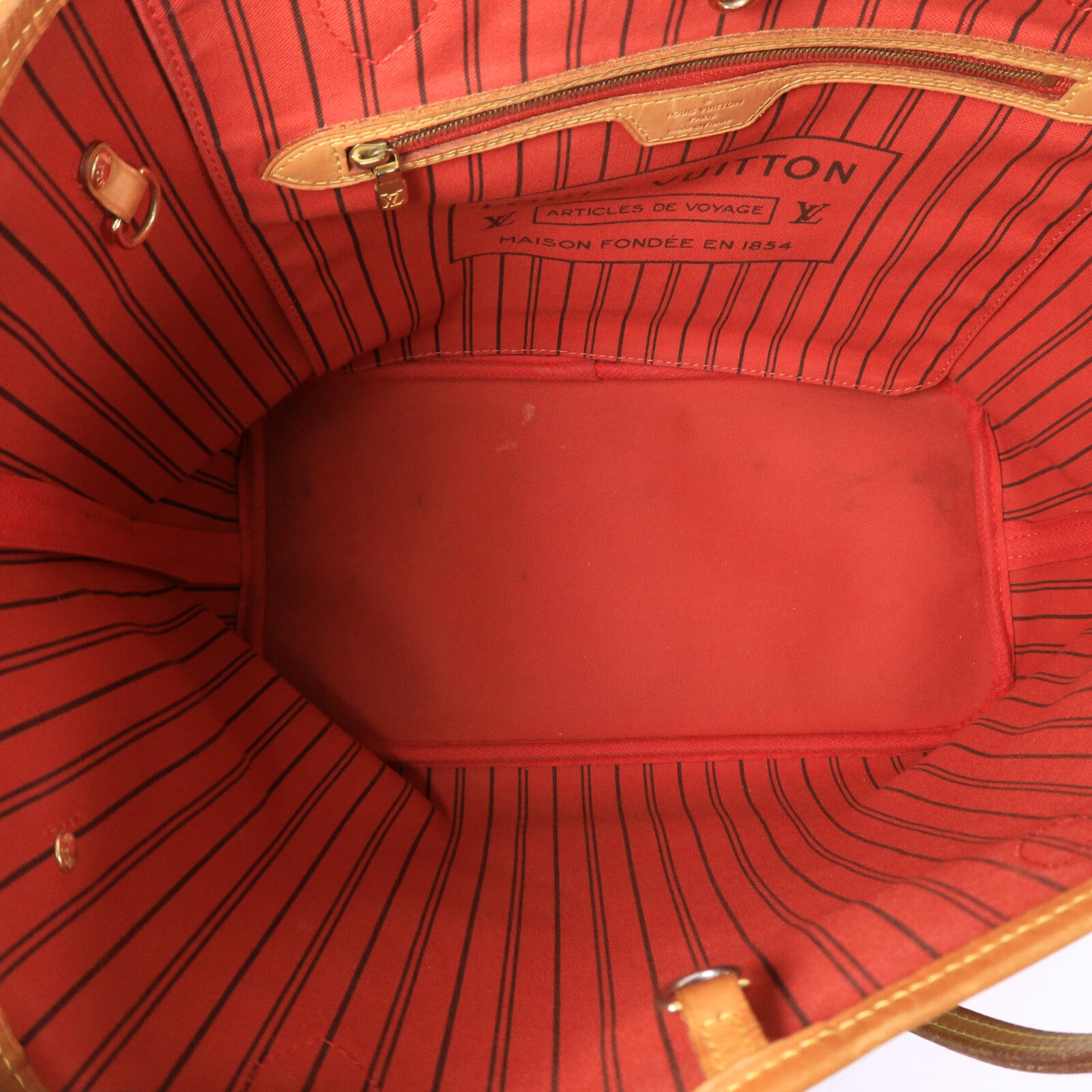 LOUIS VUITTON Monogram Neverfull MM金扣手挽袋