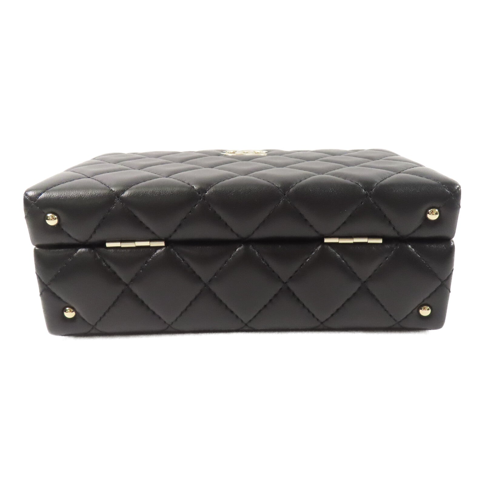 CHANEL 羊皮皮革Small Box鏈帶手挽肩背兩用袋