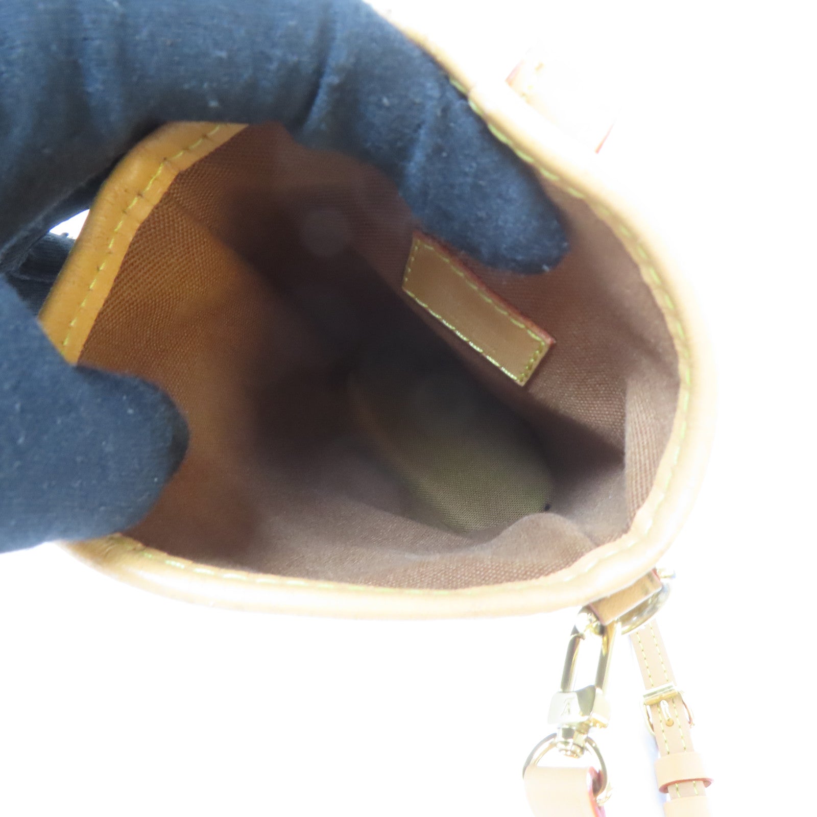 LOUIS VUITTON 【激減優惠】Monogram Fold Me Pouch金扣肩背袋啡色