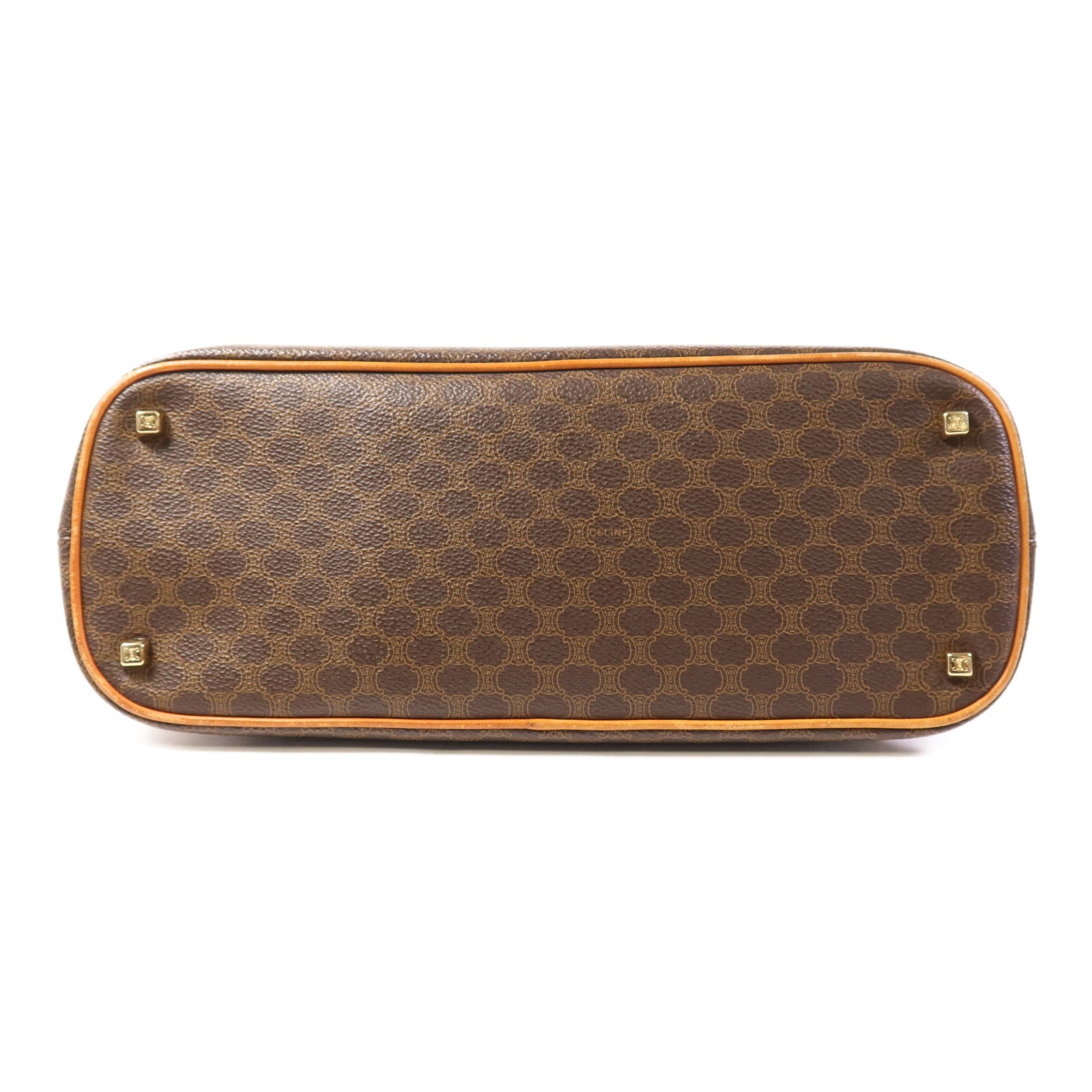 CELINE 塗層帆布Shoulder Bag金扣手挽肩背兩用袋