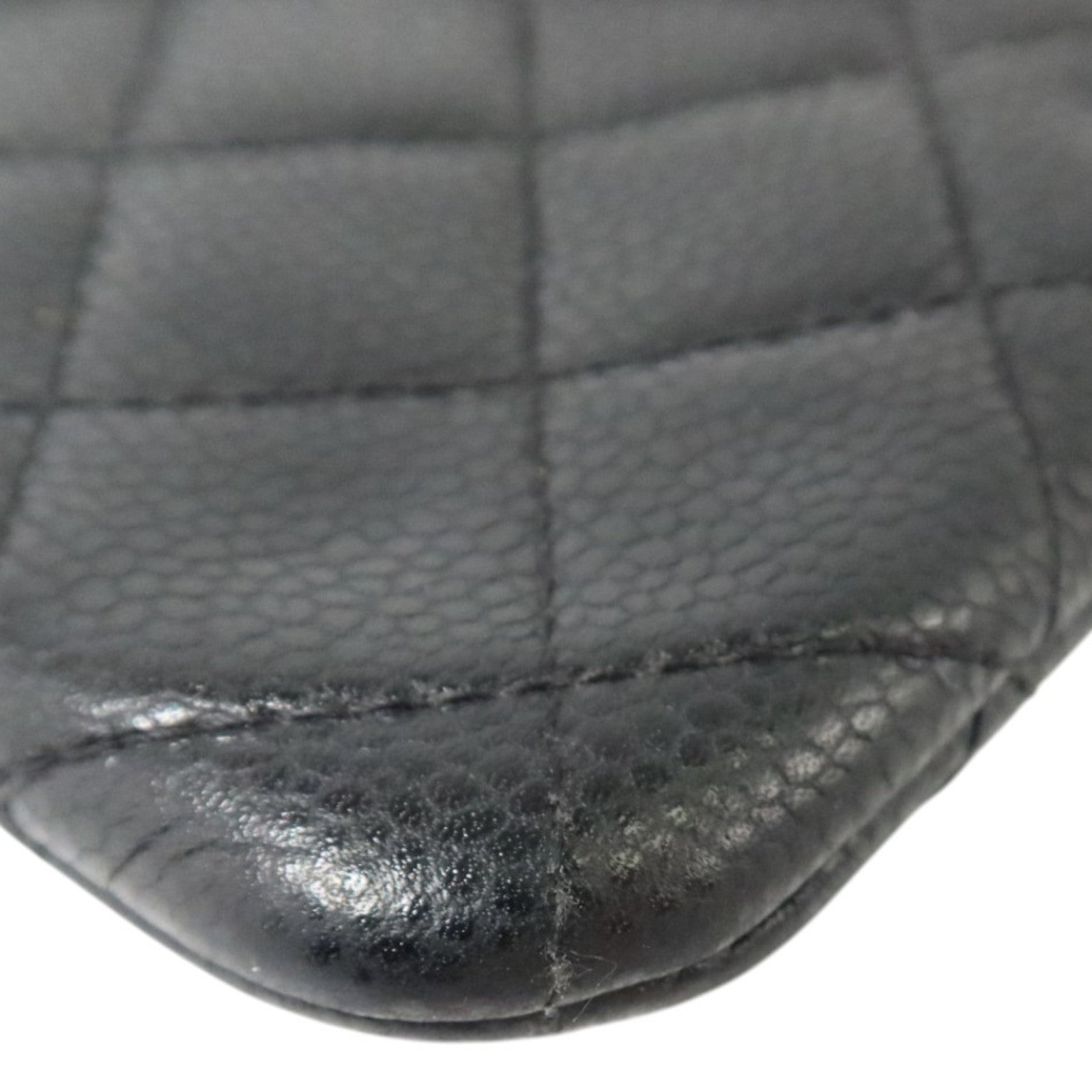 CHANEL 牛皮皮革Classic Mini Zipped Pouch銀扣手拿包