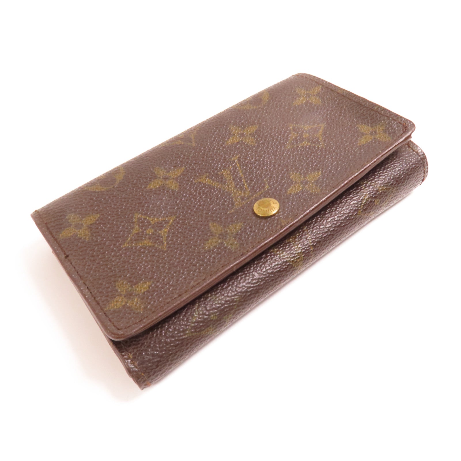 LOUIS VUITTON Monogram Porte Monnaie Billets 金扣錢包