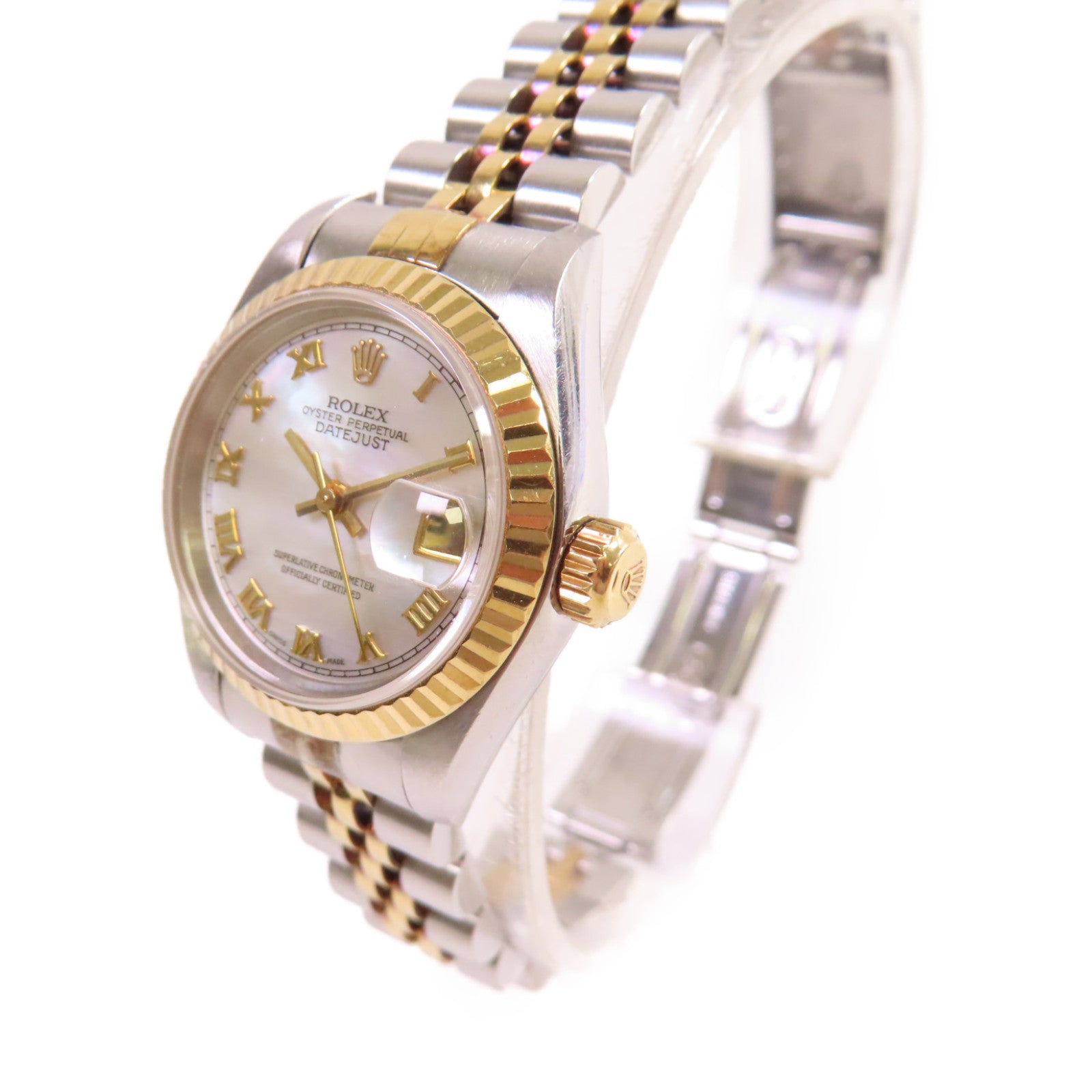 ROLEX Lady Datejust Watch不鏽鋼/18K黃金自動機芯手錶貝殼色