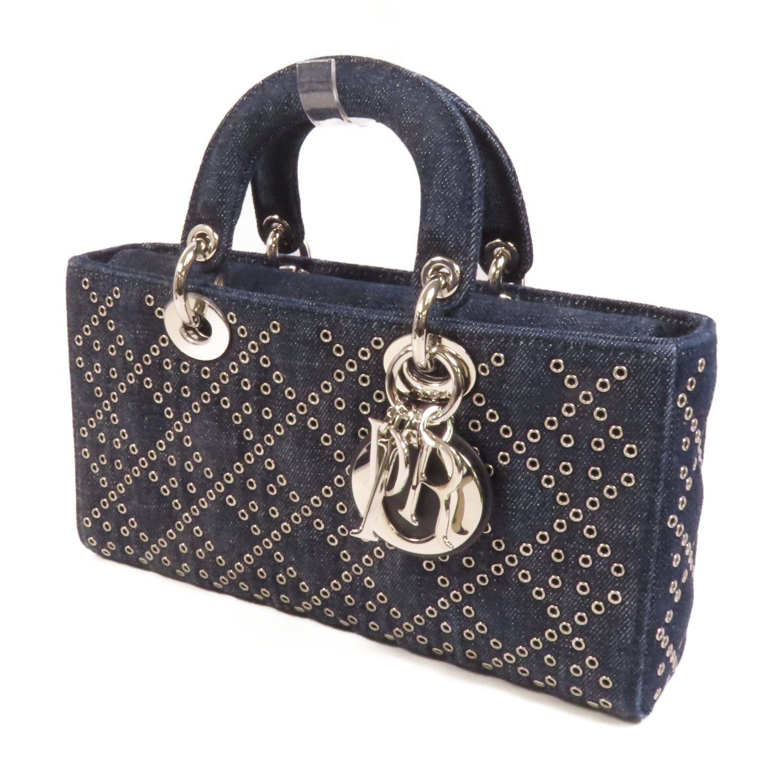 Dior Demin Lady D Joy銀扣手挽肩背兩用袋