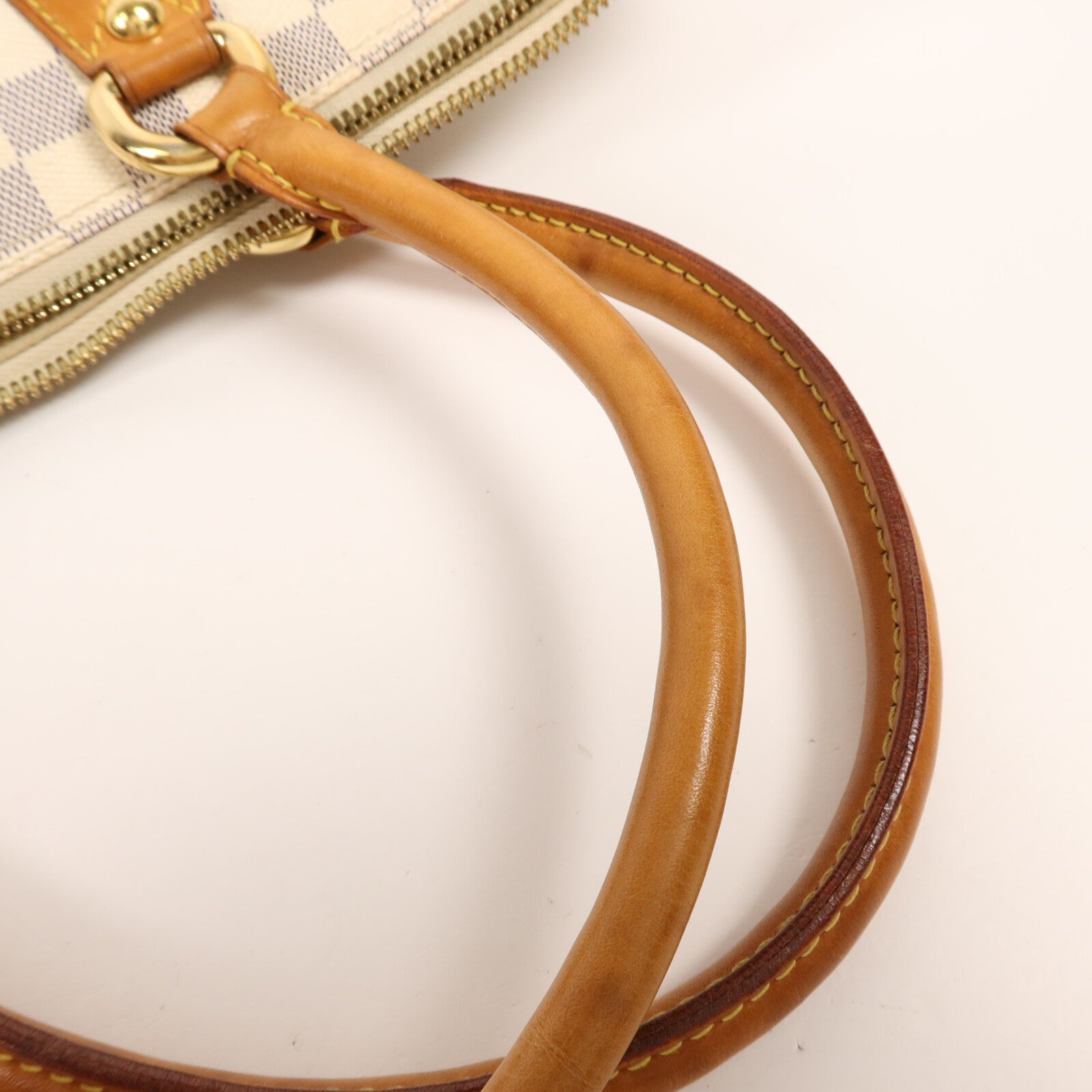 LOUIS VUITTON Damier Azur Saleya MM金扣手挽袋