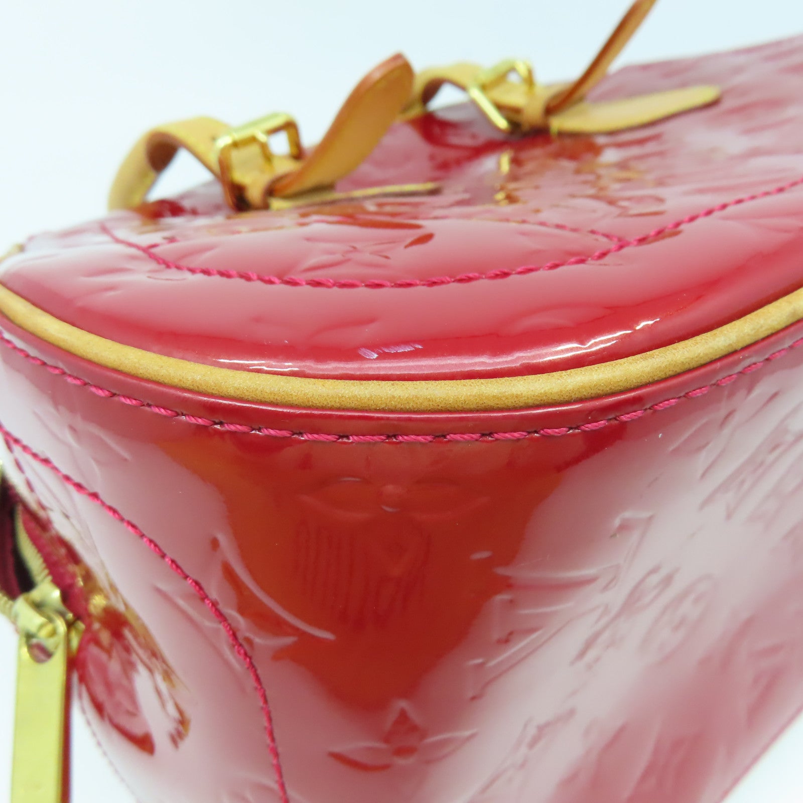 LOUIS VUITTON 【激減優惠】Vernis Summit Drive金扣手挽袋紅色