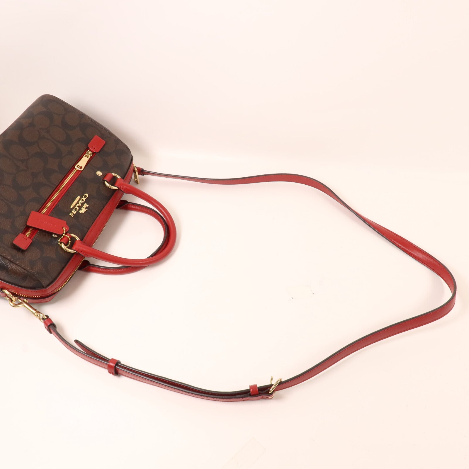 COACH 塗層帆布2 Way Shoulder手挽肩背兩用袋