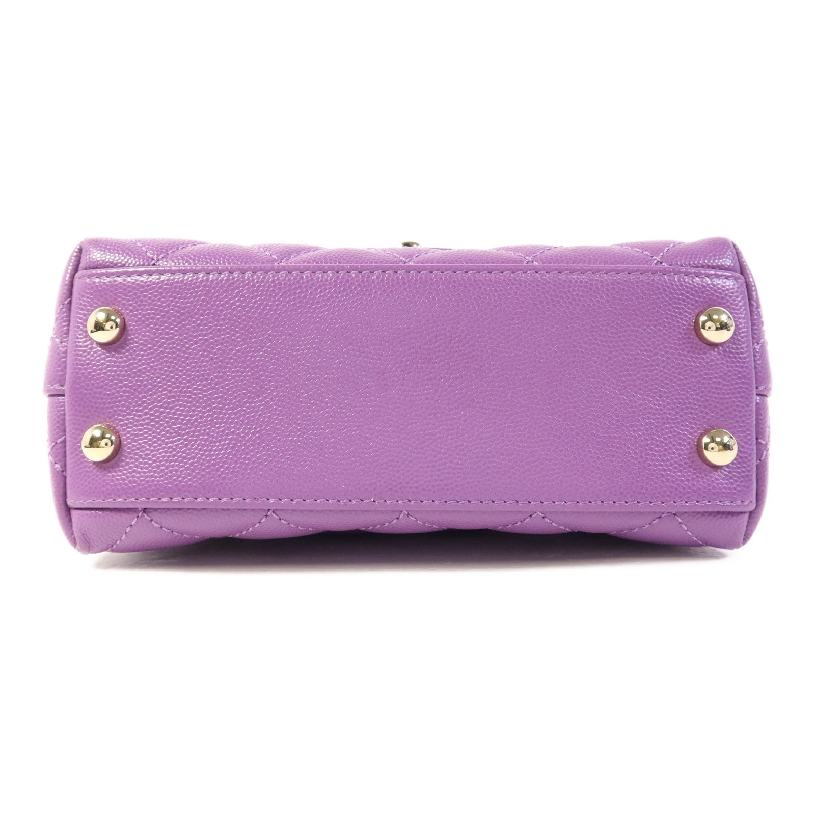 CHANEL 牛皮皮革Mini Coco Handle金扣手挽肩背兩用袋