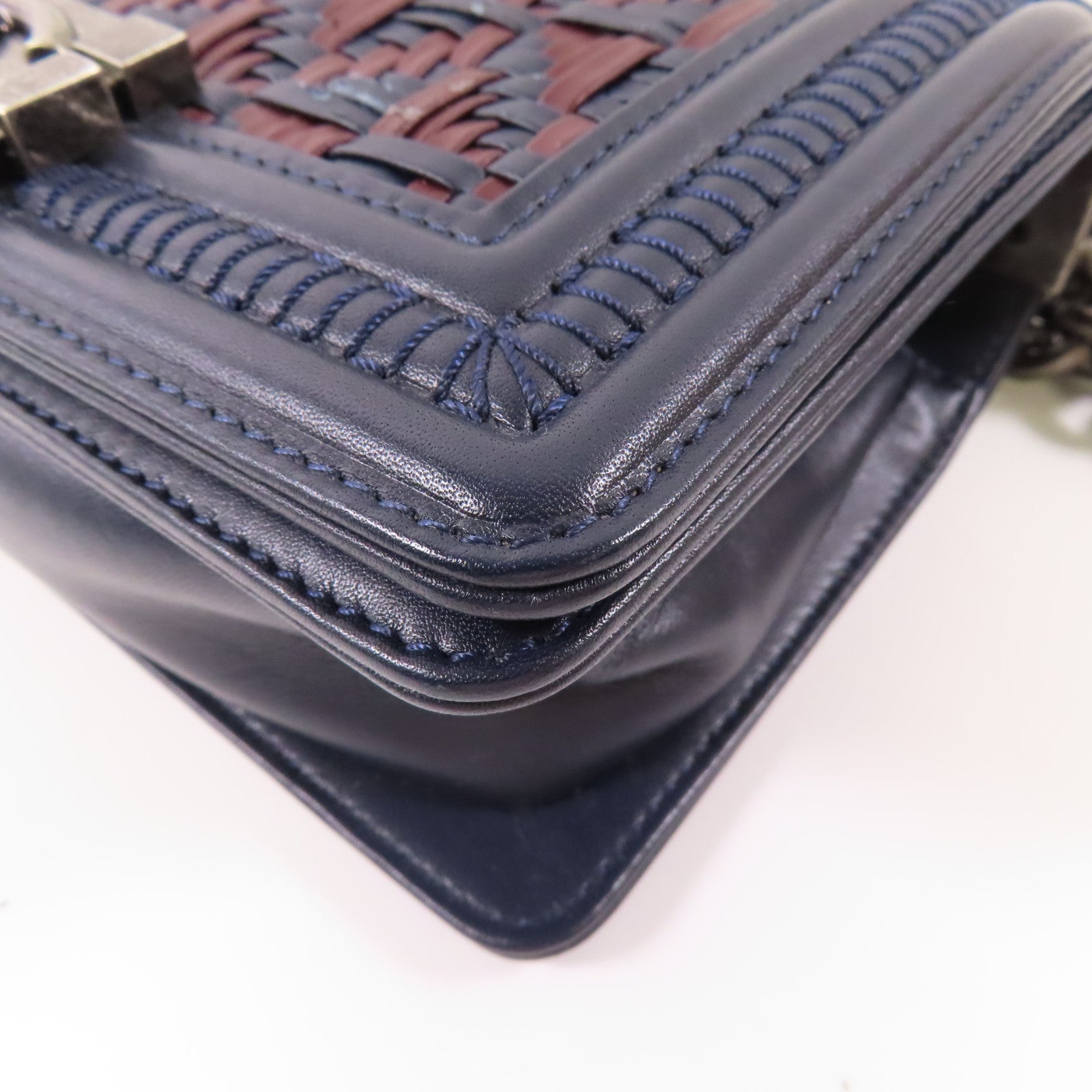 CHANEL 【激減優惠】皮革Boy 20鏈帶肩背袋