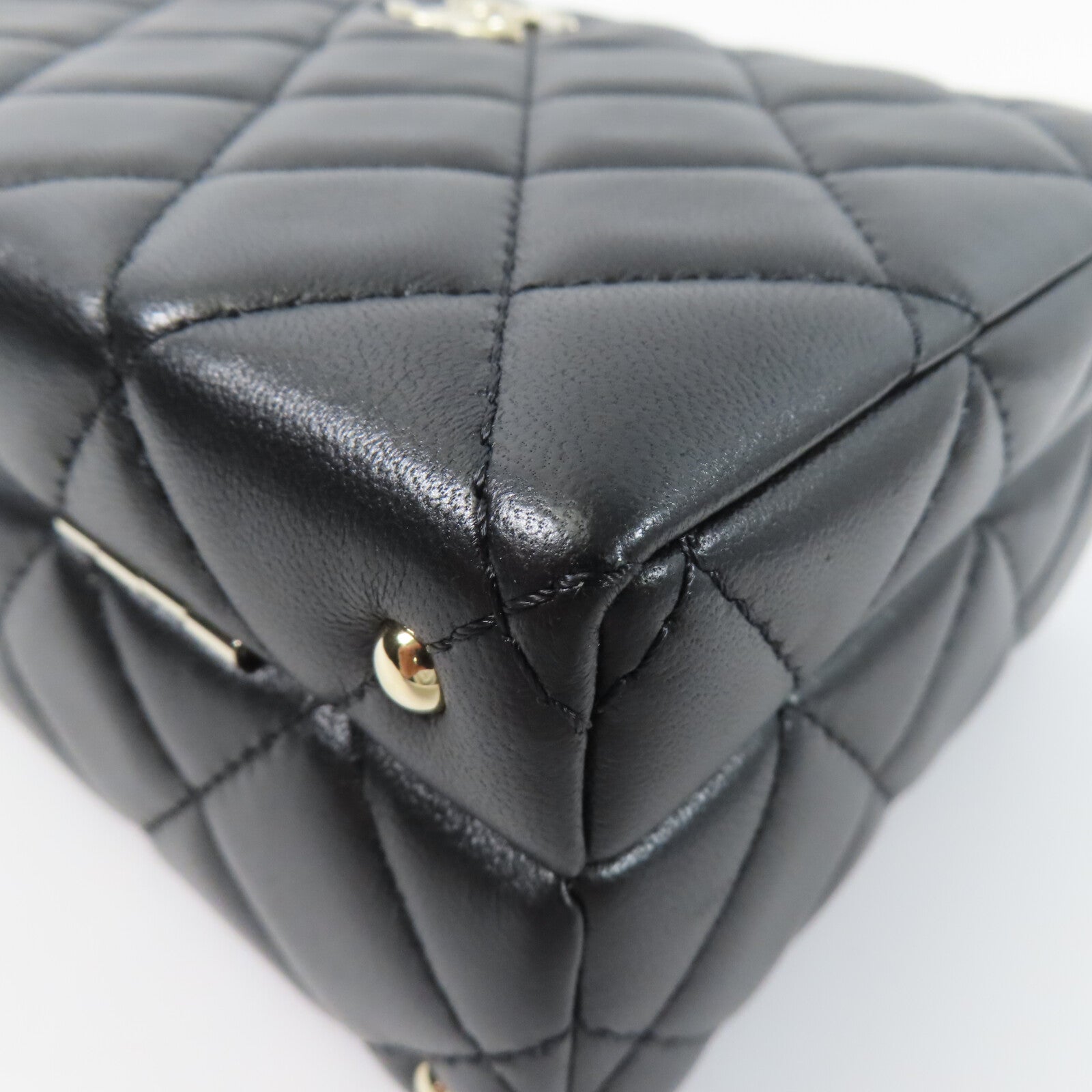 CHANEL 羊皮皮革Small Box鏈帶手挽肩背兩用袋