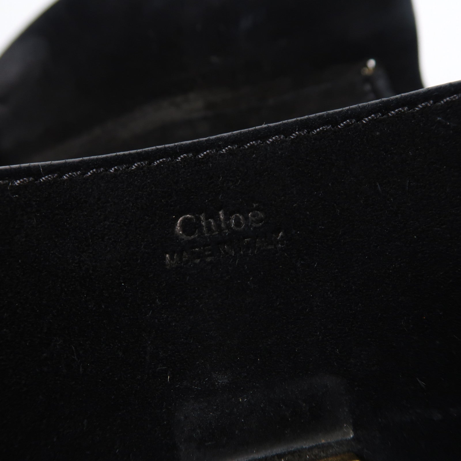 Chloe 牛皮皮革Drew Bag金扣鏈帶肩背袋黑色