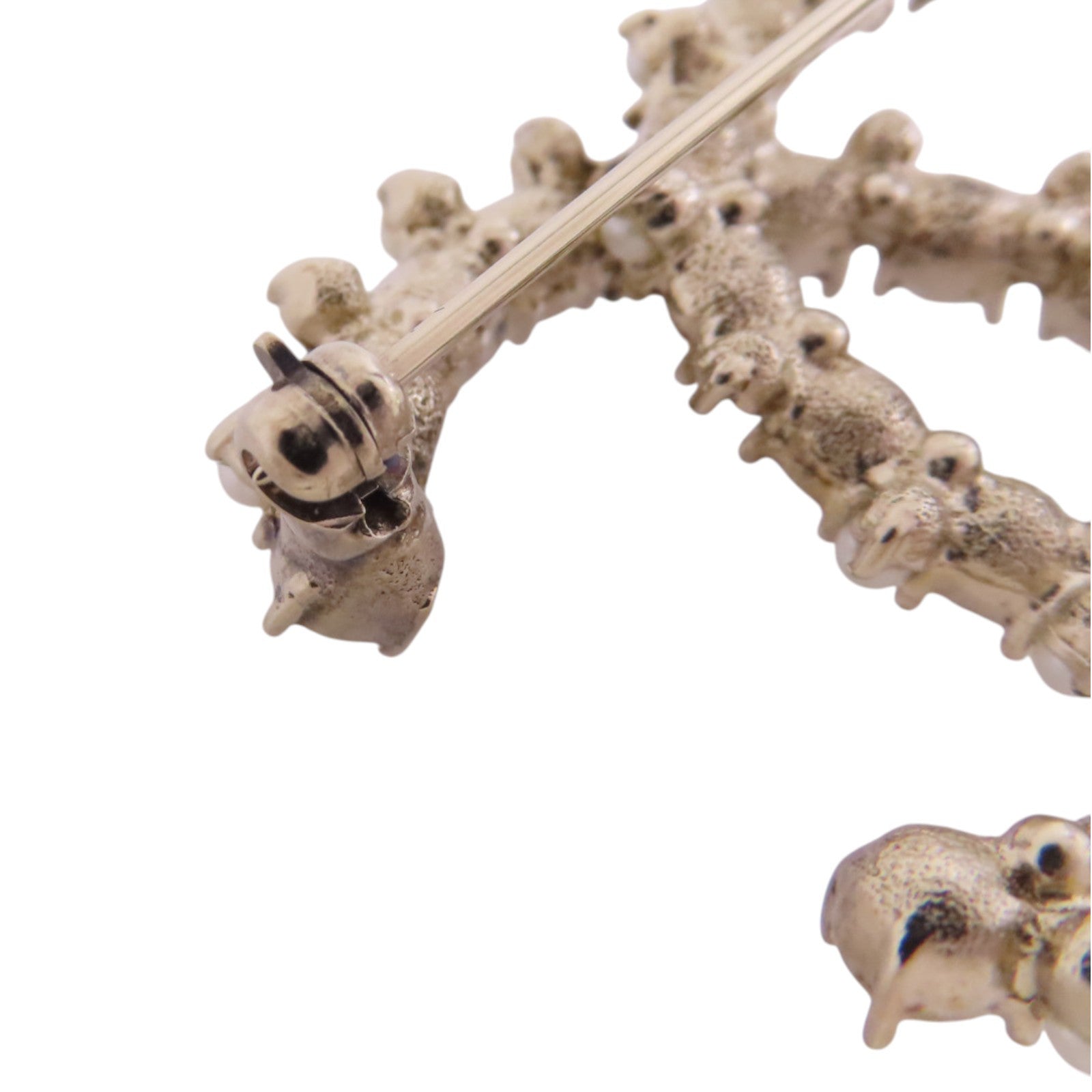 CHANEL 金屬/水鑽/仿珍珠CC Brooch金扣胸針