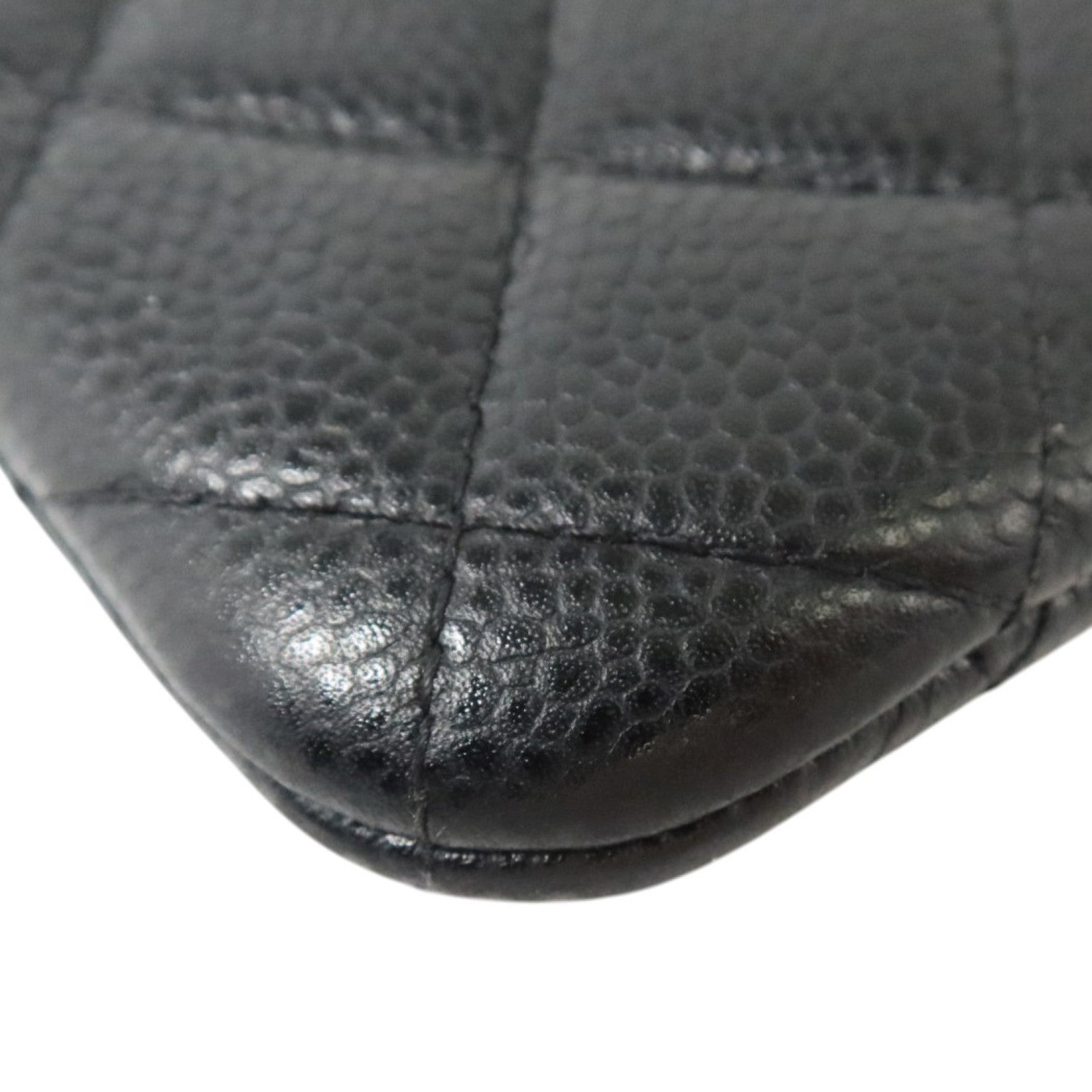 CHANEL 牛皮皮革Classic Mini Zipped Pouch銀扣手拿包