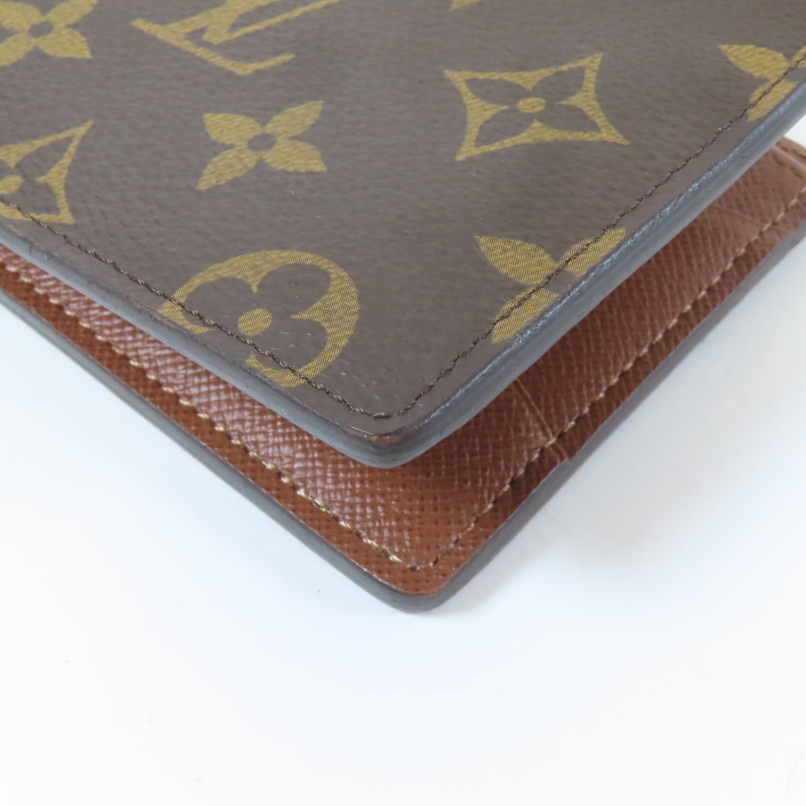 LOUIS VUITTON Monogram Multiple Wallet銀包啡色