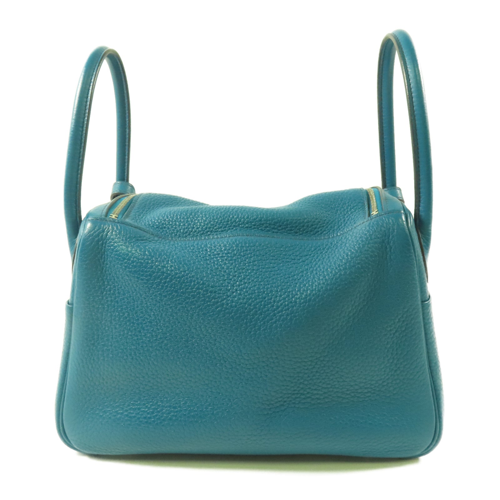 HERMES PHW Lindy 26 Handbag 2 Way Shoulder Bag Clemence Bleu Izmir/Bleu Saphir