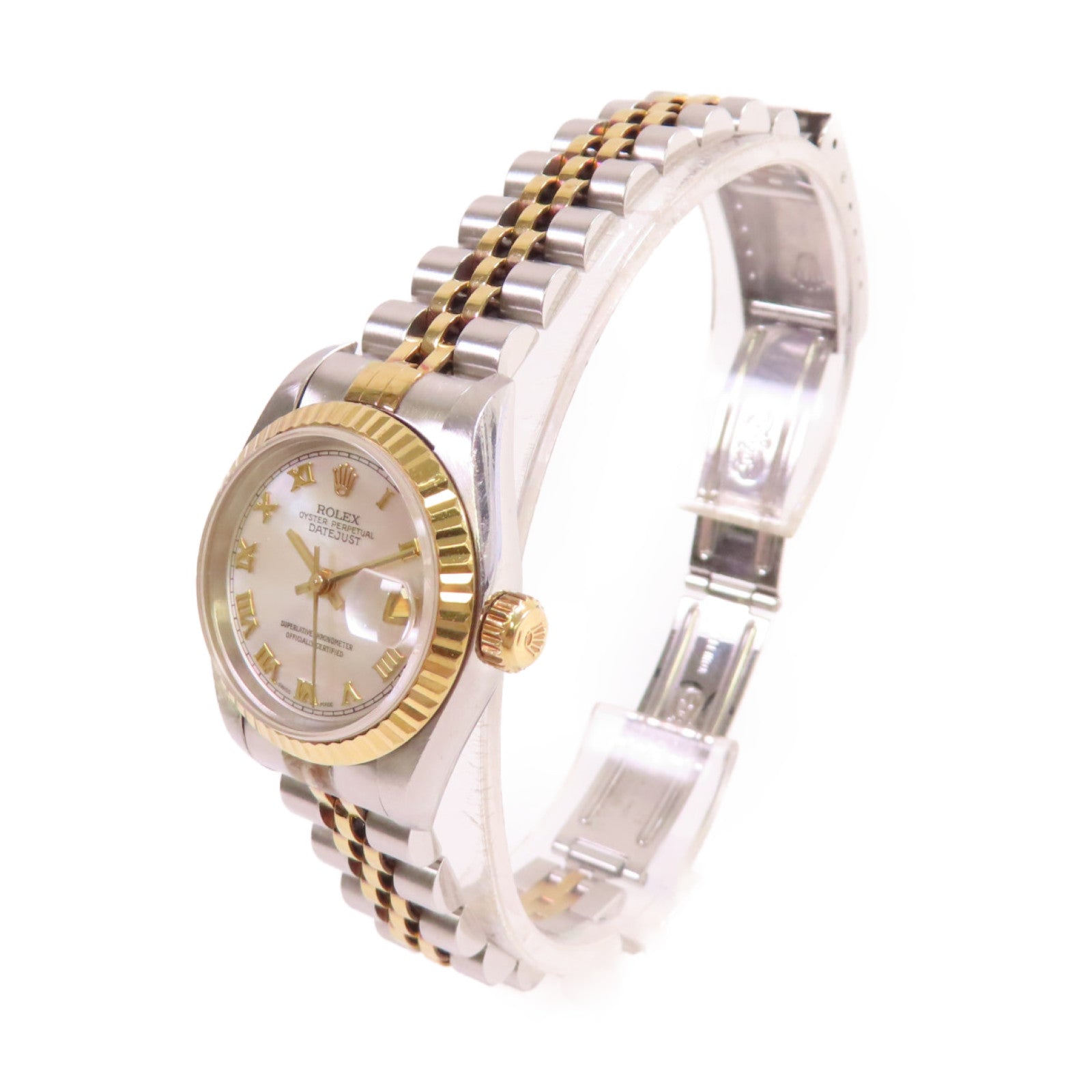 ROLEX Lady Datejust Watch不鏽鋼/18K黃金自動機芯手錶貝殼色