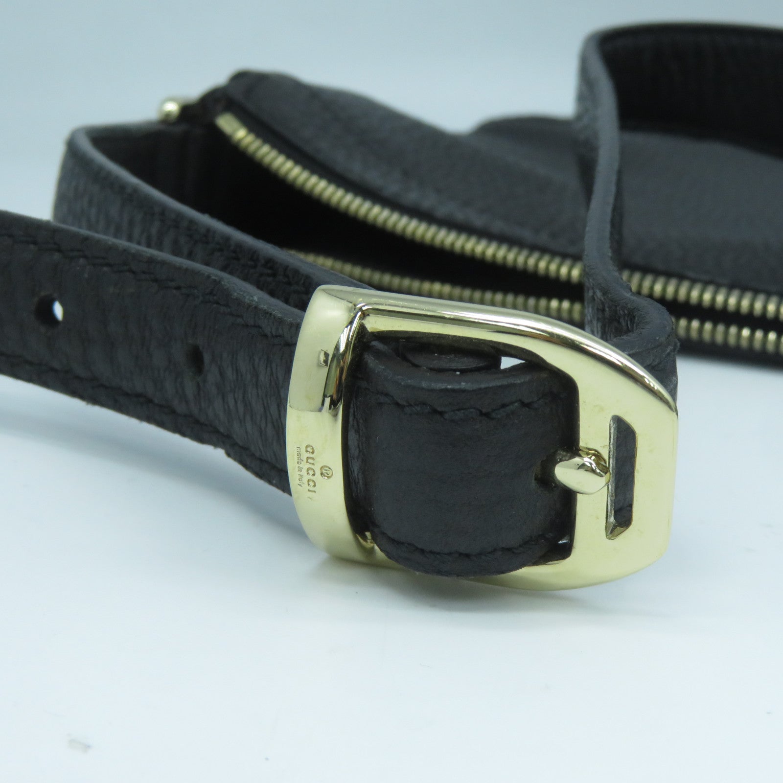 GUCCI 牛皮皮革Shoulder Bag金扣肩背袋黑色