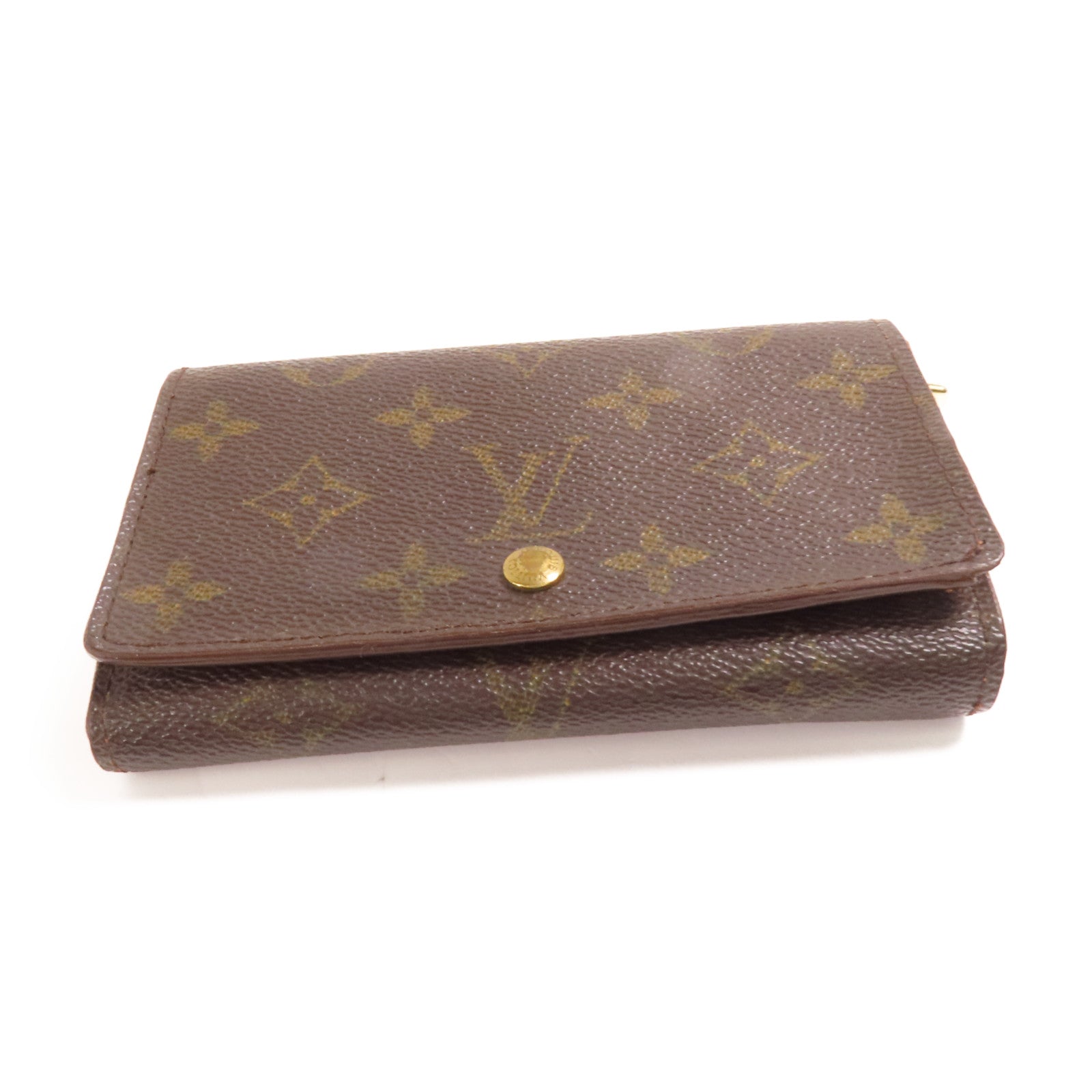 LOUIS VUITTON Monogram Porte Monnaie Billets 金扣錢包