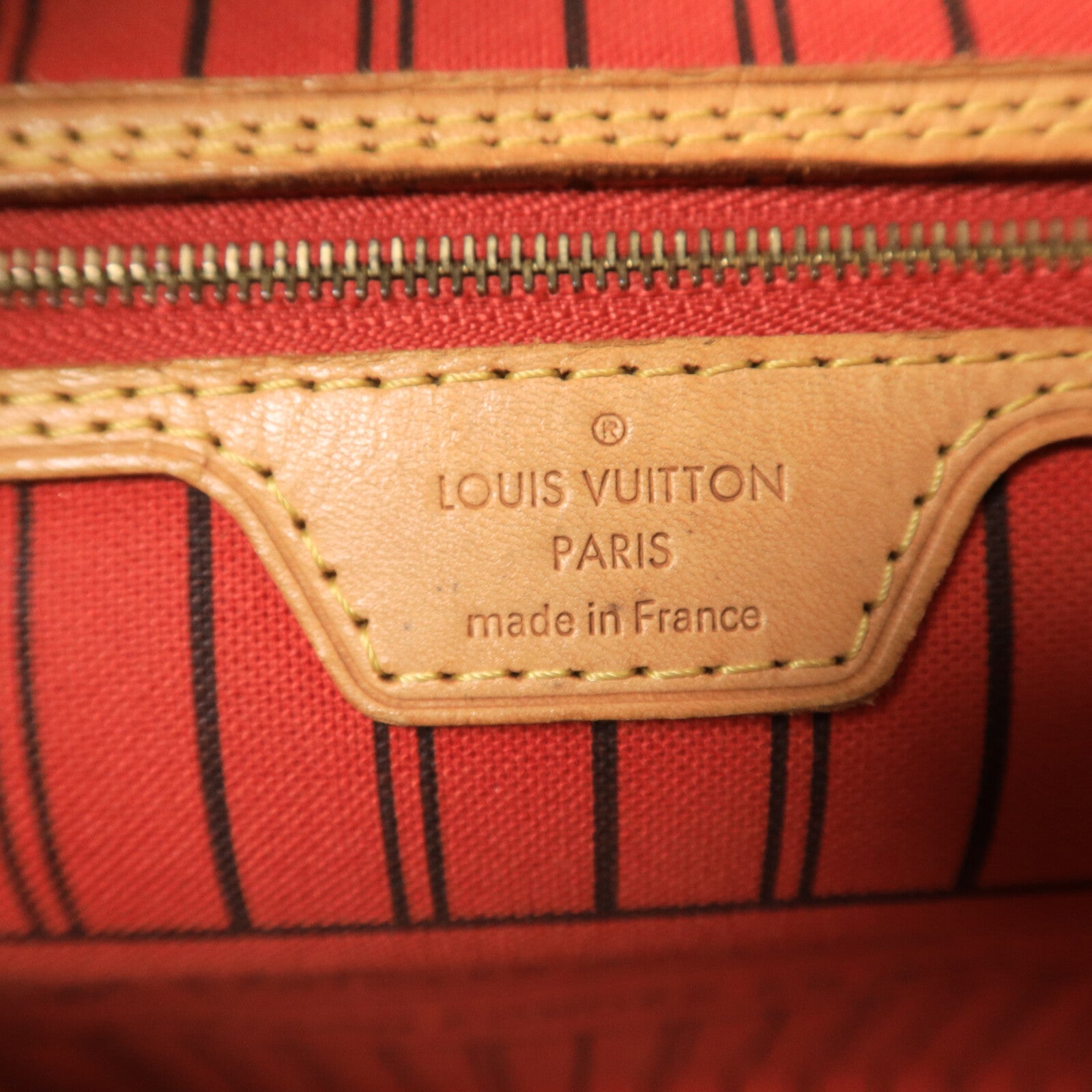 LOUIS VUITTON Monogram Neverfull MM金扣手挽袋