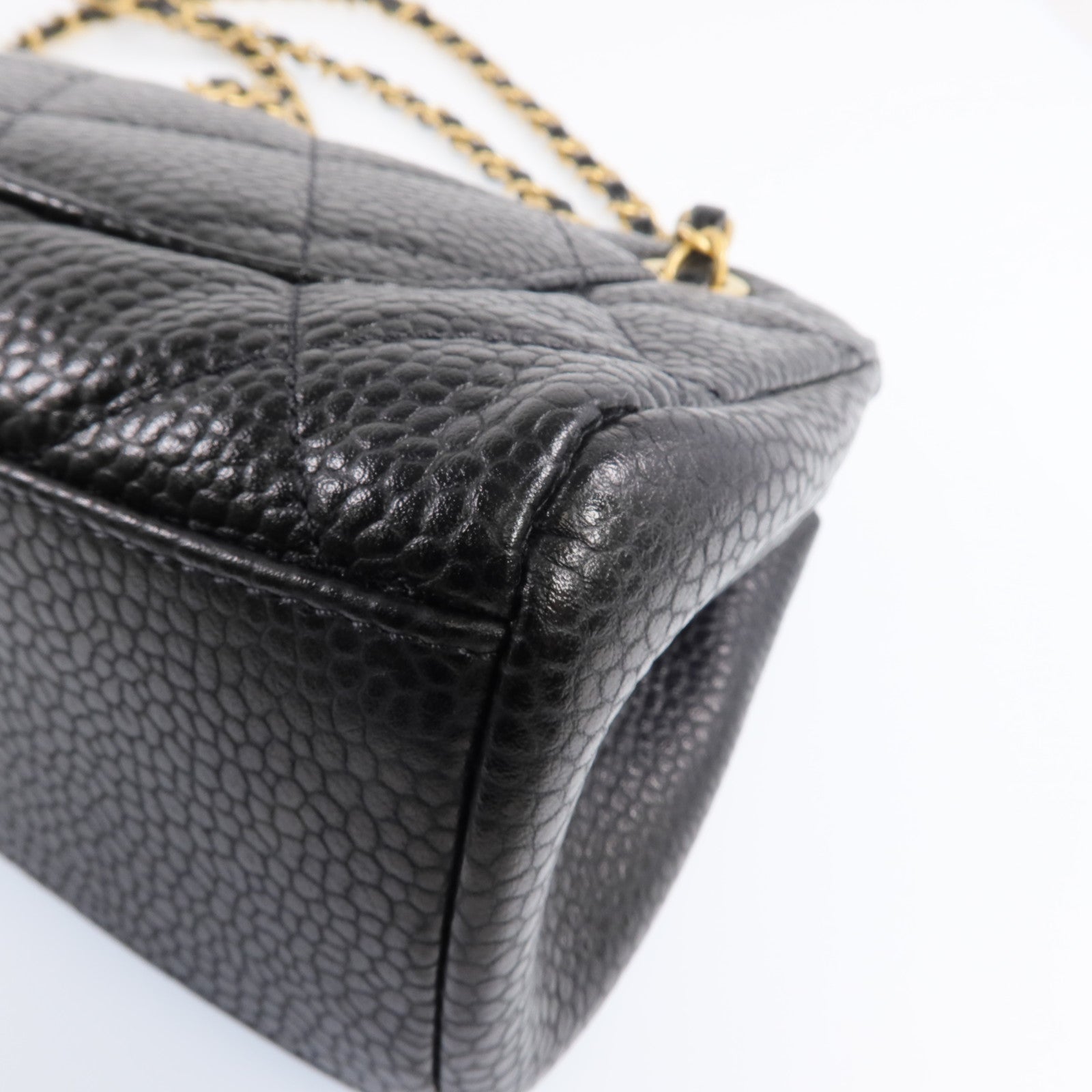 CHANEL 牛皮皮革Bowling Bag金扣肩背袋