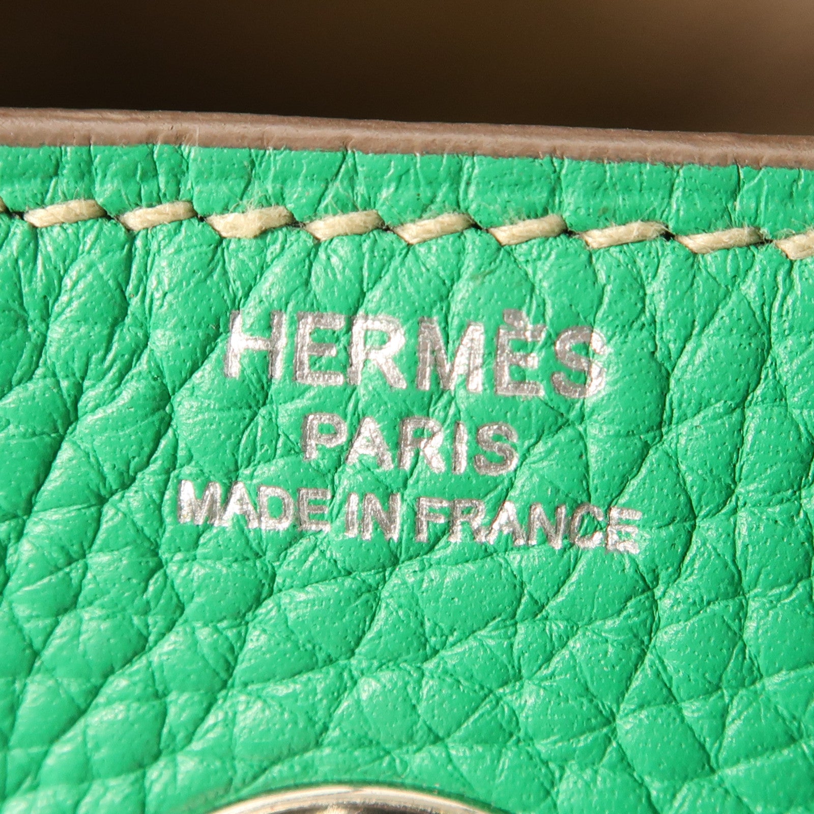 HERMES 【激減優惠】Clemence皮革Lindy 26銀扣手挽肩背兩用袋Menthe