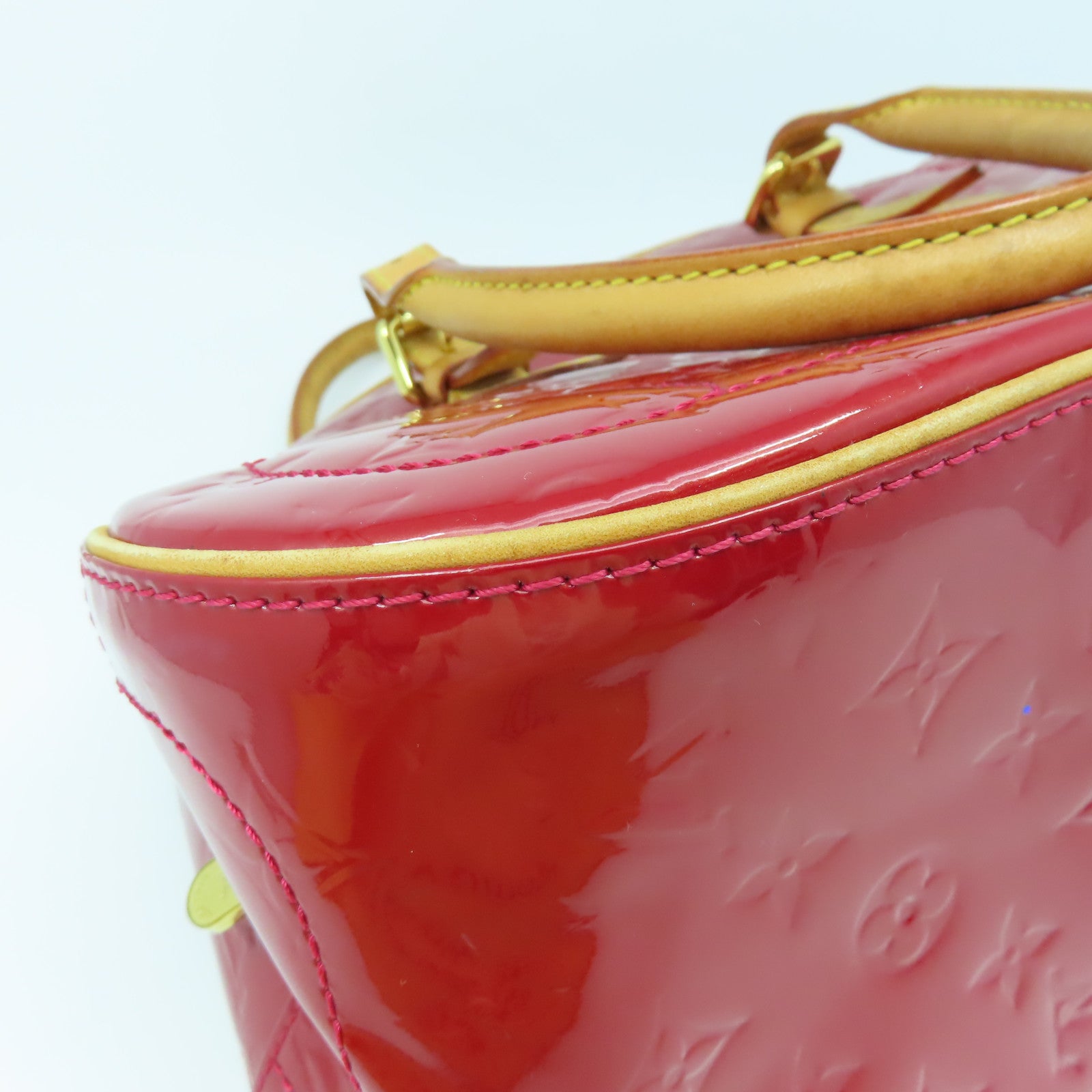 LOUIS VUITTON 【激減優惠】Vernis Summit Drive金扣手挽袋紅色