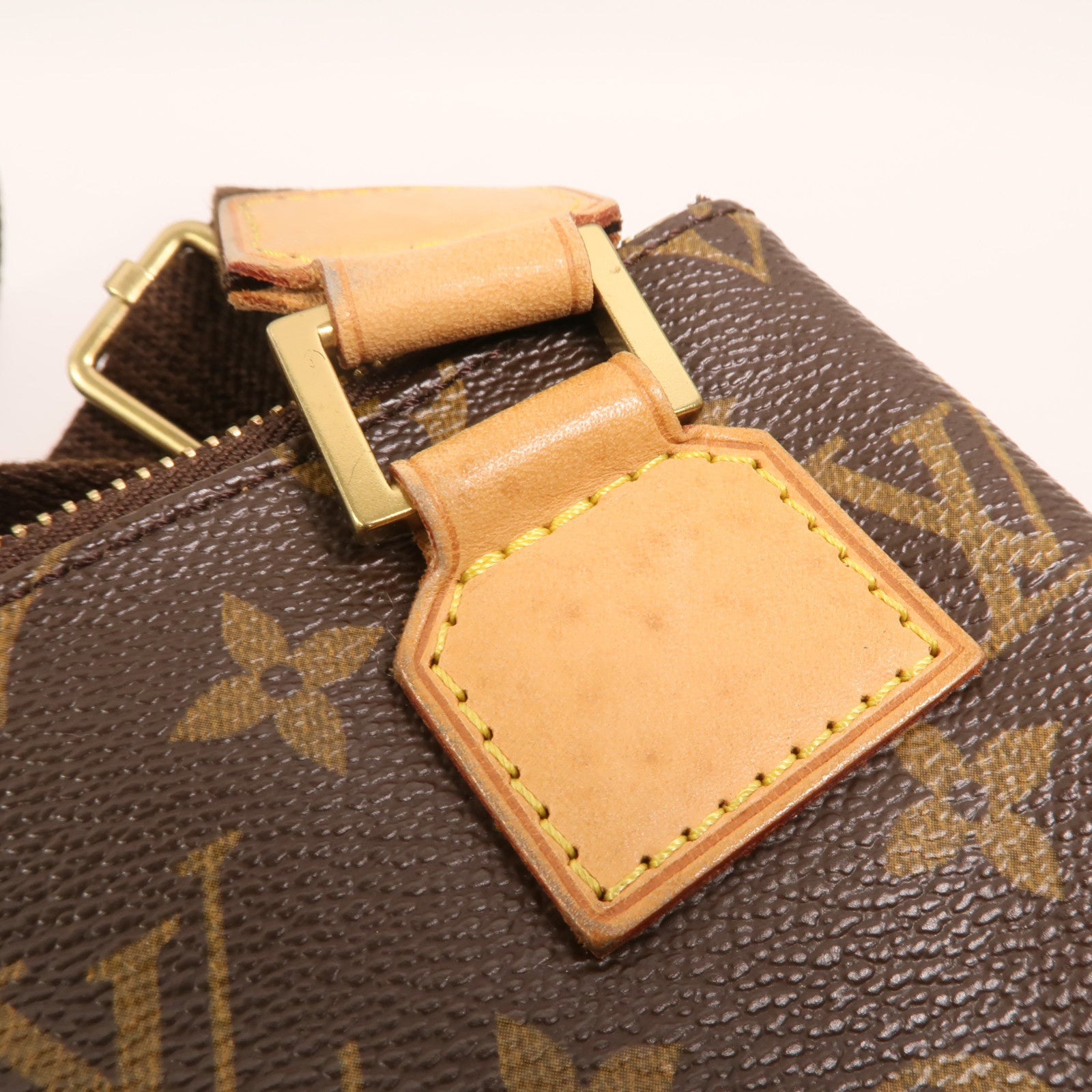 LOUIS VUITTON Monogram Pochette Bosphore金扣肩背袋棕色