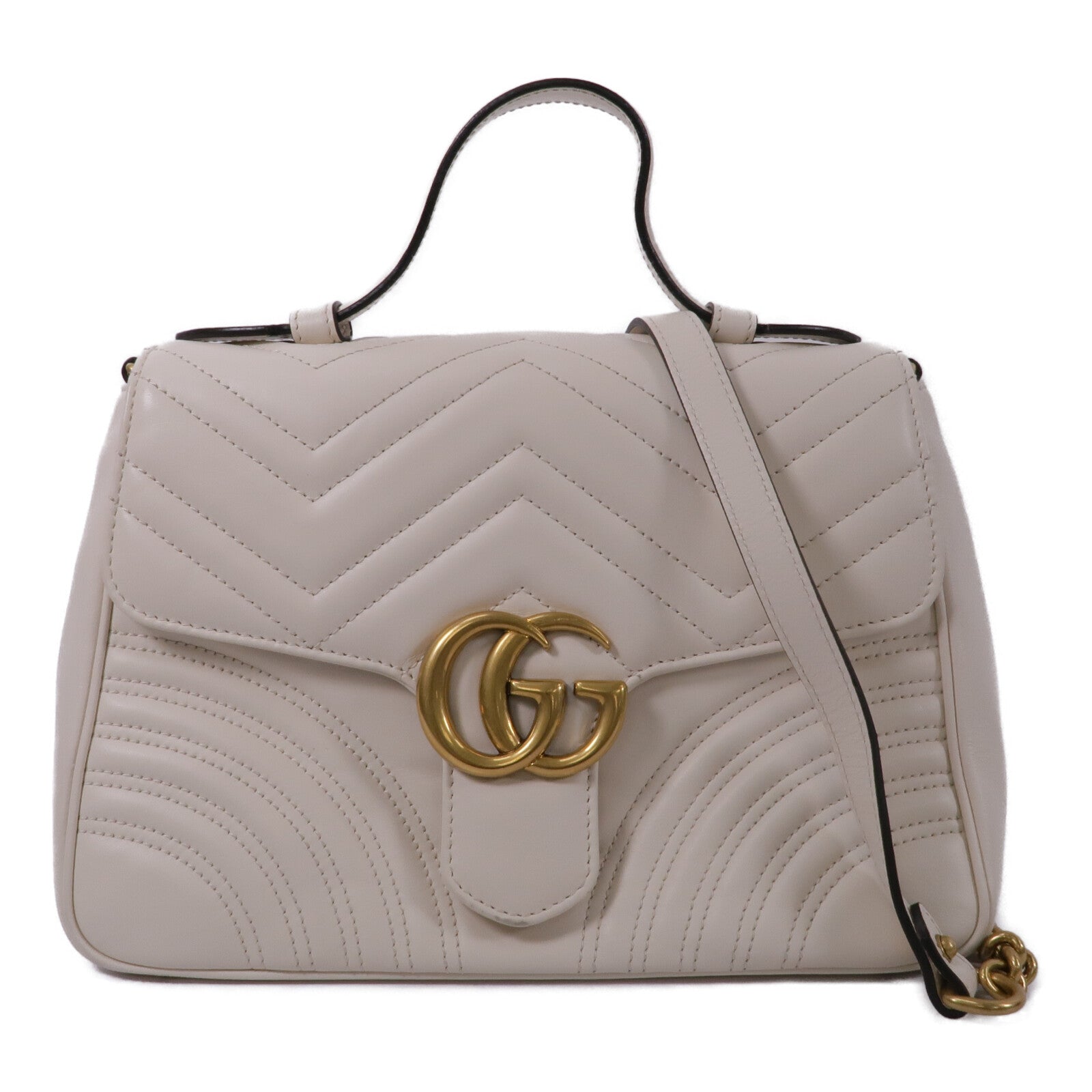 GUCCI 牛皮皮革GG Marmont Small鏈帶肩背袋