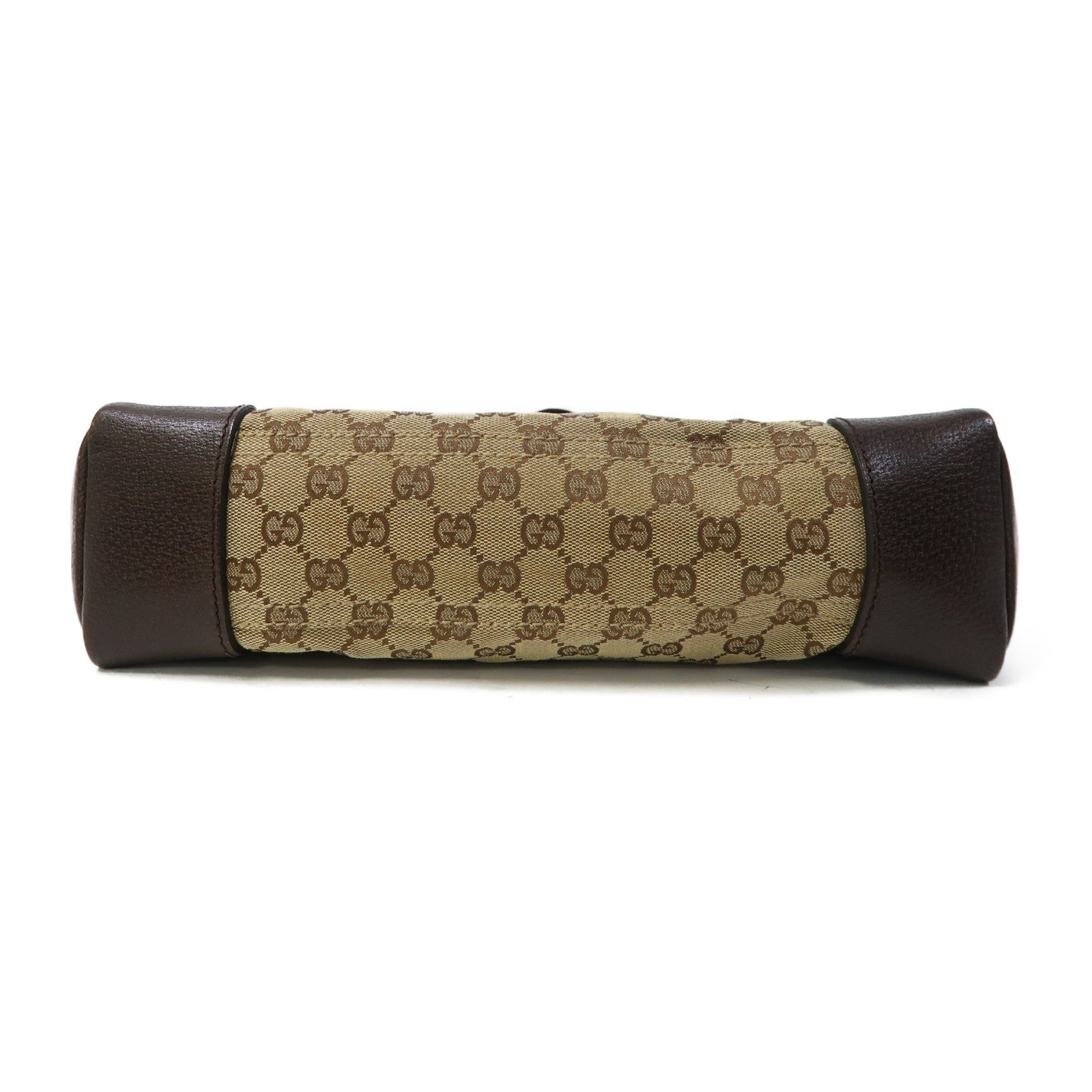 GUCCI 帆布Shoulder Bag銀扣肩背袋啡色
