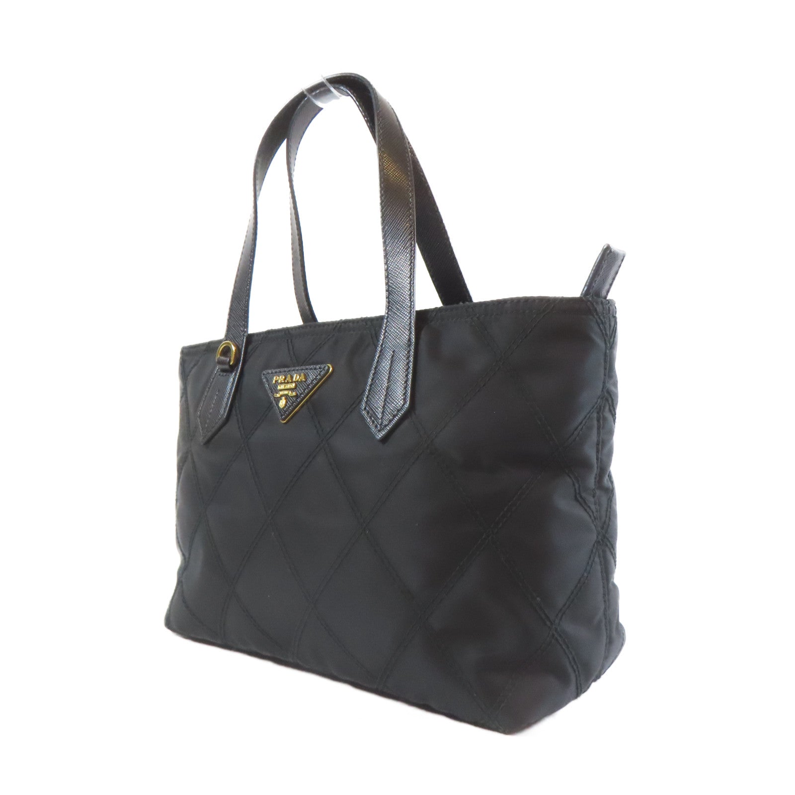 PRADA 尼龍Shoulder Bag金扣手挽肩背兩用袋黑色