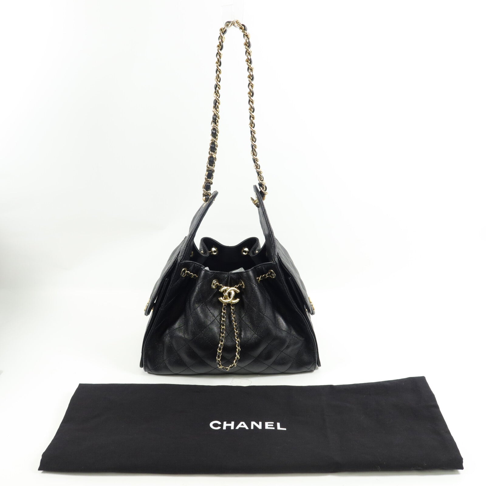 CHANEL 牛皮皮革C25鏈帶肩背袋