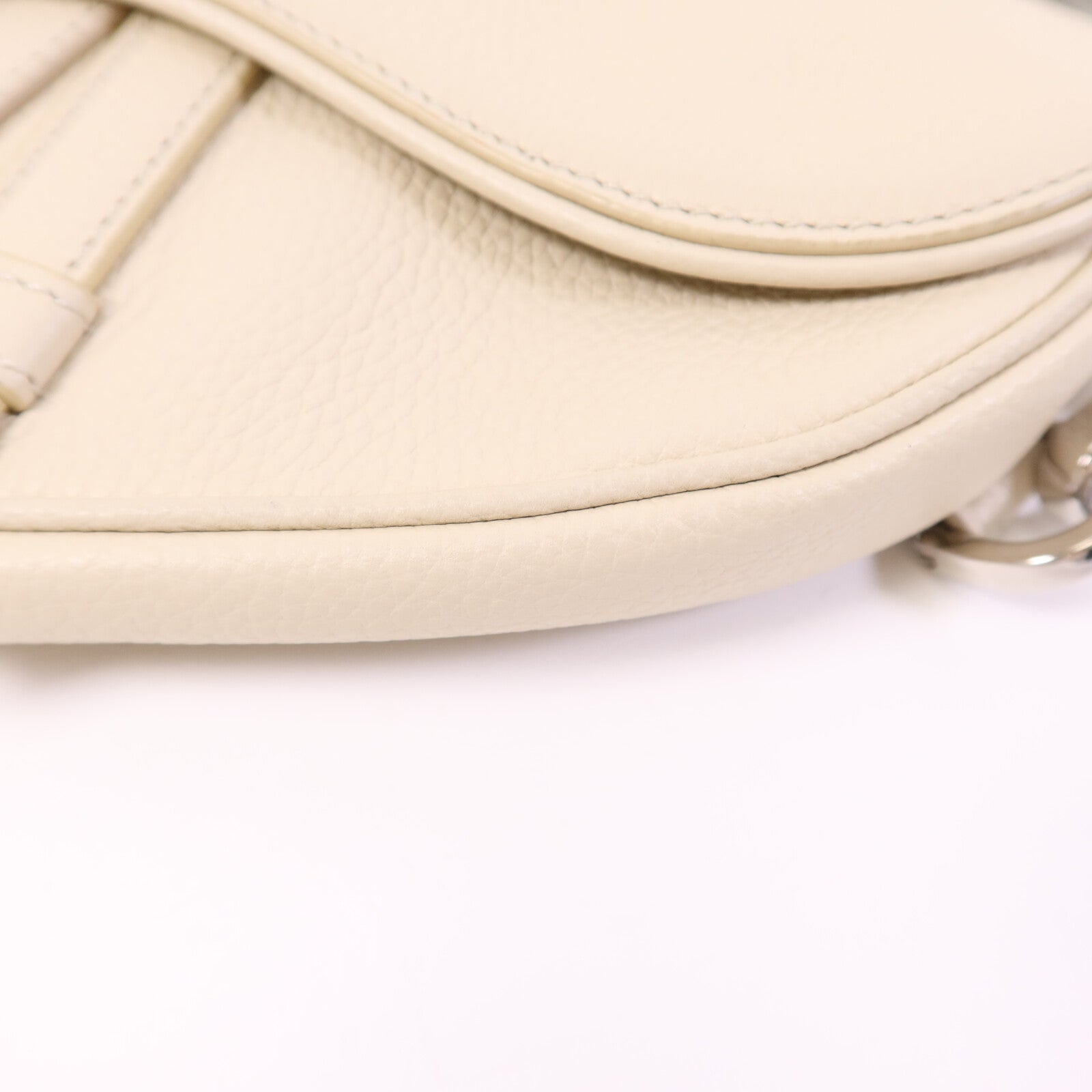 Dior 牛皮皮革Saddle Bag銀扣肩背袋
