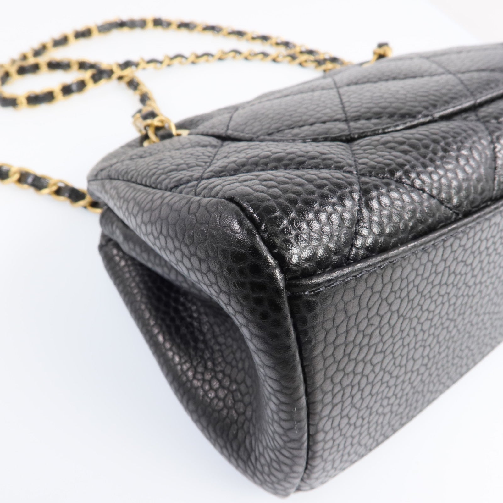 CHANEL 牛皮皮革Bowling Bag金扣肩背袋