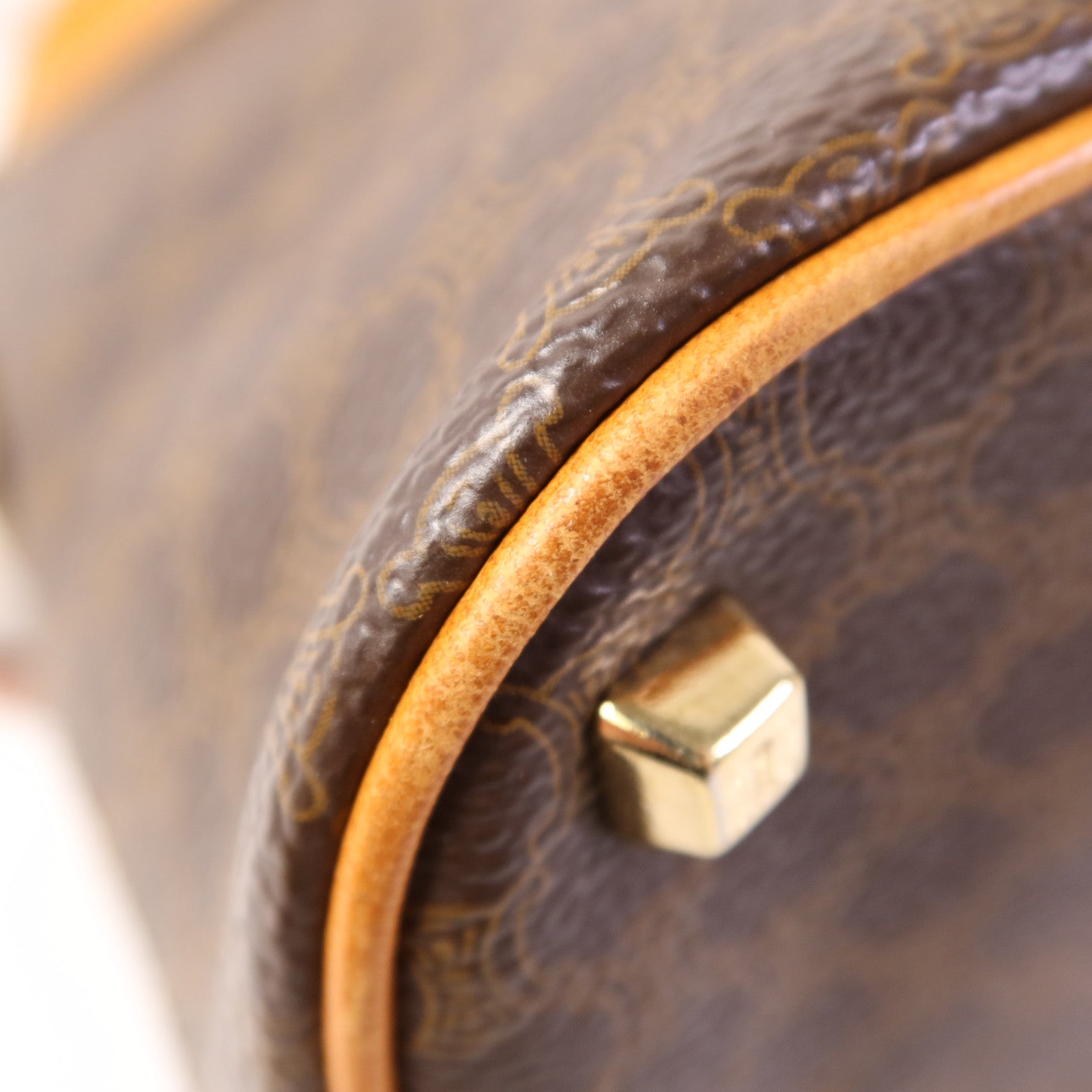 CELINE 塗層帆布Shoulder Bag金扣手挽肩背兩用袋