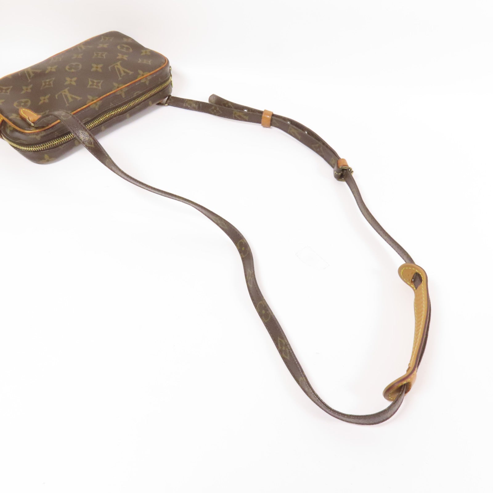 LOUIS VUITTON Monogram Marly Bandouliere金扣肩背袋棕色