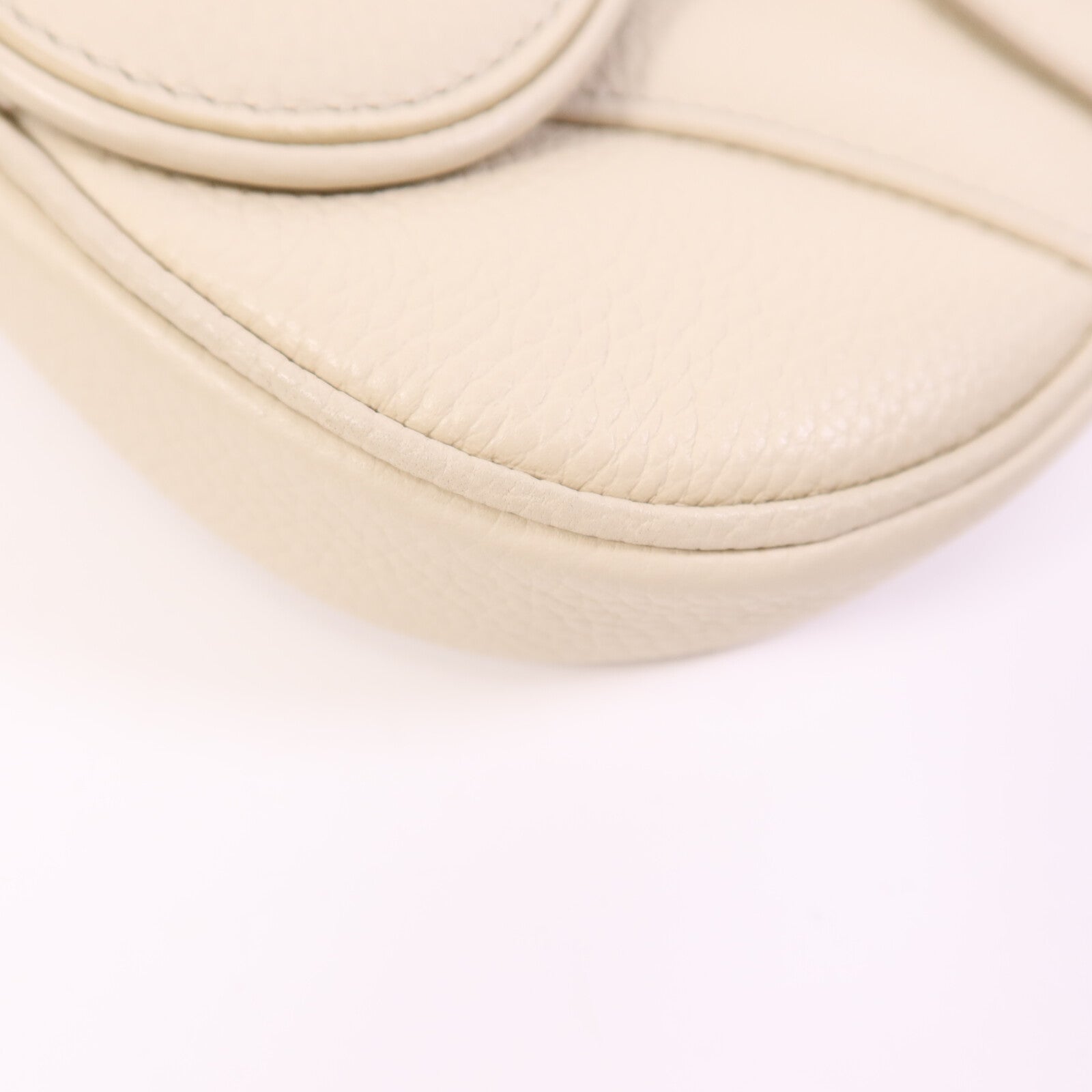 Dior 牛皮皮革Saddle Bag銀扣肩背袋